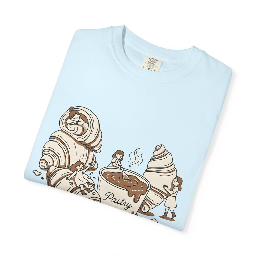 Croissant Shirt Desserts Pastry Gift Women Kawaii Tee Croissant T-Shirt Sweets Fan Cute Tshirt Bakery Graphic Sketch Latte Mug Tshirt