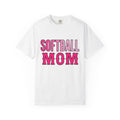 Athletic Mom Shirt Moms Baseball Gift Women Solid Tee Fitness Mom T-Shirt Mom Enthusiast Bold Tshirt Softball Graphic Vintage Pink Font
