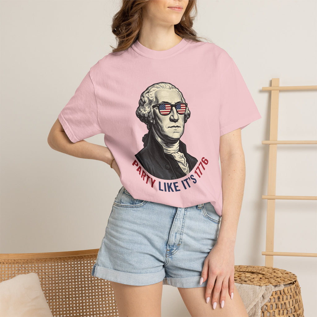George Washington Design Shirt 4th Of July Patriotism Gift Women Vintage Tee Washington T-Shirt Independence Day Enthusiast Distressed