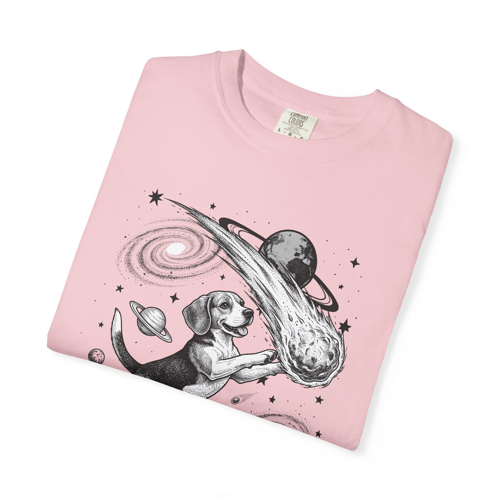 Beagle Rocket Shirt Dog Cosmos Gift Women Retro Tee Hound T-Shirt Dog Fan Vintage Tshirt Galaxy Graphic Line Art Space Rock Tshirt