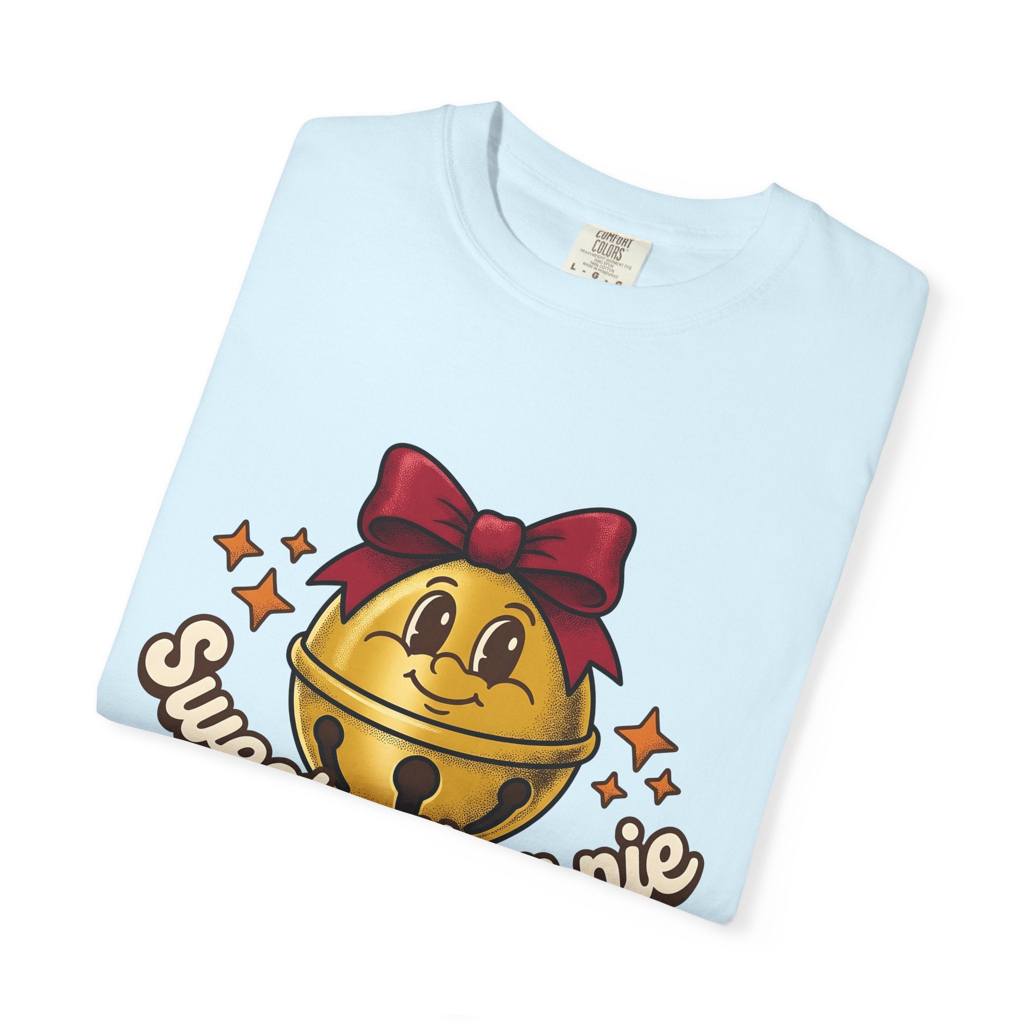 Jingle Bell Shirt Holiday Winter Gift Women Hand Drawn Tee Sleigh Bell T-Shirt Christmas Fan Bell Tshirt Frosty Graphic Sketch Bow Tshirt