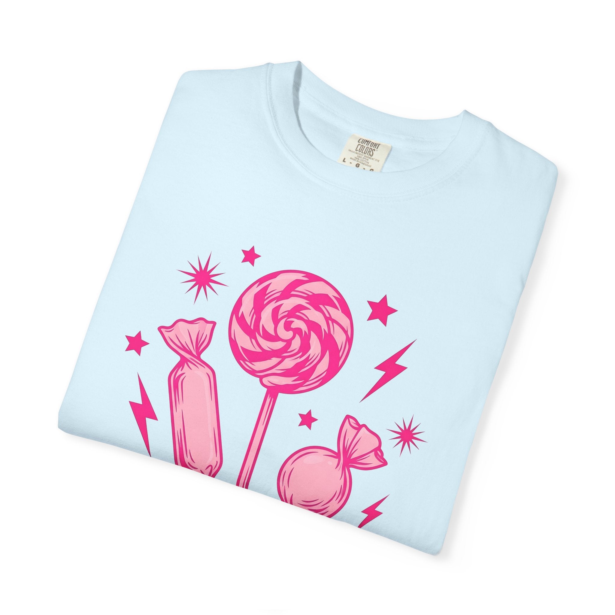 Candy Artwork Shirt Halloween Event Gift Women Colorful Tee Sweets T-Shirt Horror Fan Spooky Tshirt Party Graphic Classic Star Icons Tshirt