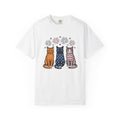 American Cats Shirt 4th Of July Kitten Gift Women Sketch Tee Felines T-Shirt Independence Day Fan Cat Illustration Retro Sparklers Tshirt