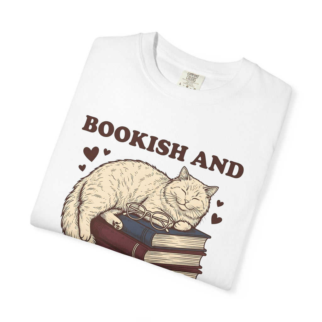 Kitten Novels Shirt Cat Reader Gift Women Retro Tee Novel T-Shirt Cat Fan Vintage Tshirt Book Graphic Sketch Spectacles Tshirt