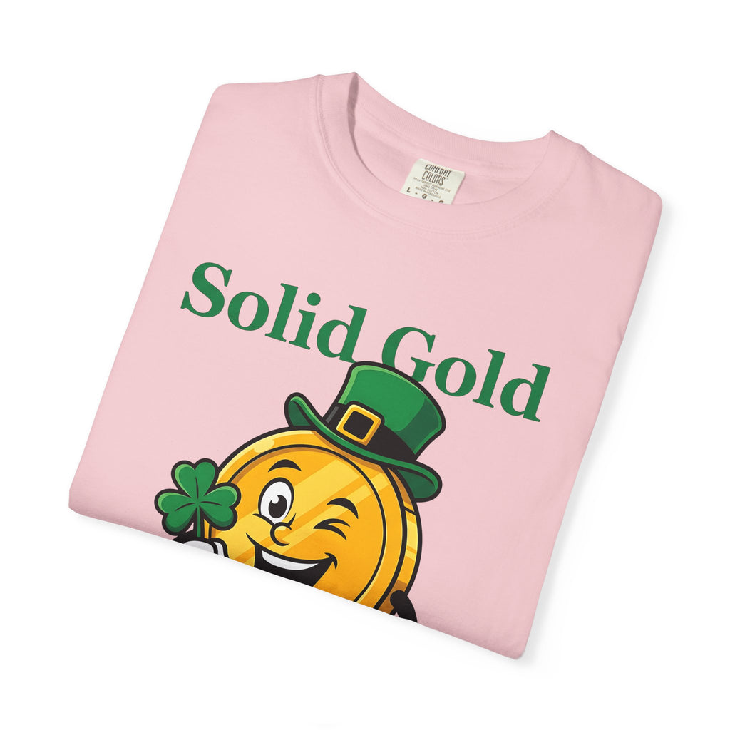 Gold Currency Figure Shirt St Patrick's Day Luck Gift Women Animated Tee Coin T-Shirt Shamrock Fan Cartoon Tshirt Fortune Graphic Bright