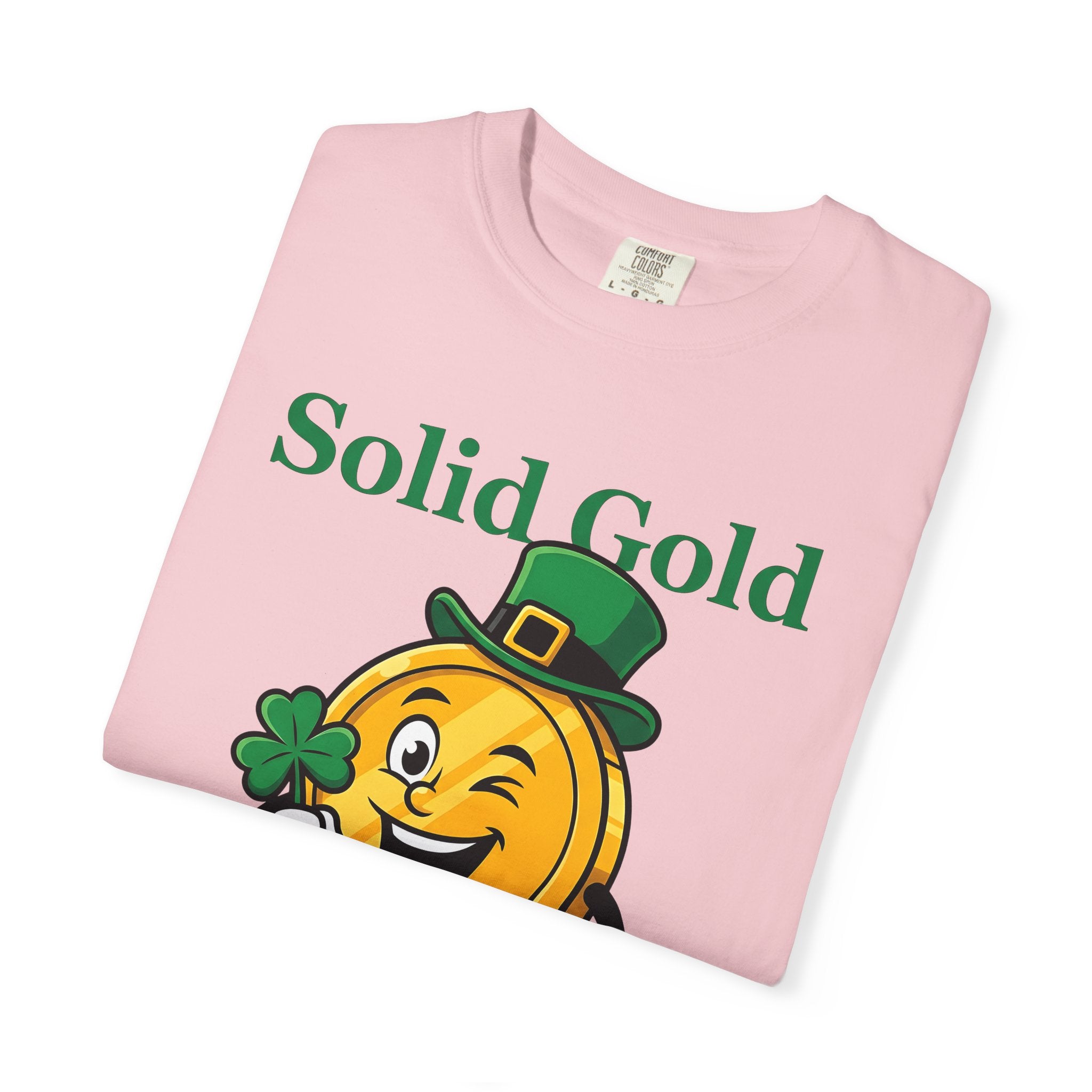 Gold Currency Figure Shirt St Patrick's Day Luck Gift Women Animated Tee Coin T-Shirt Shamrock Fan Cartoon Tshirt Fortune Graphic Bright