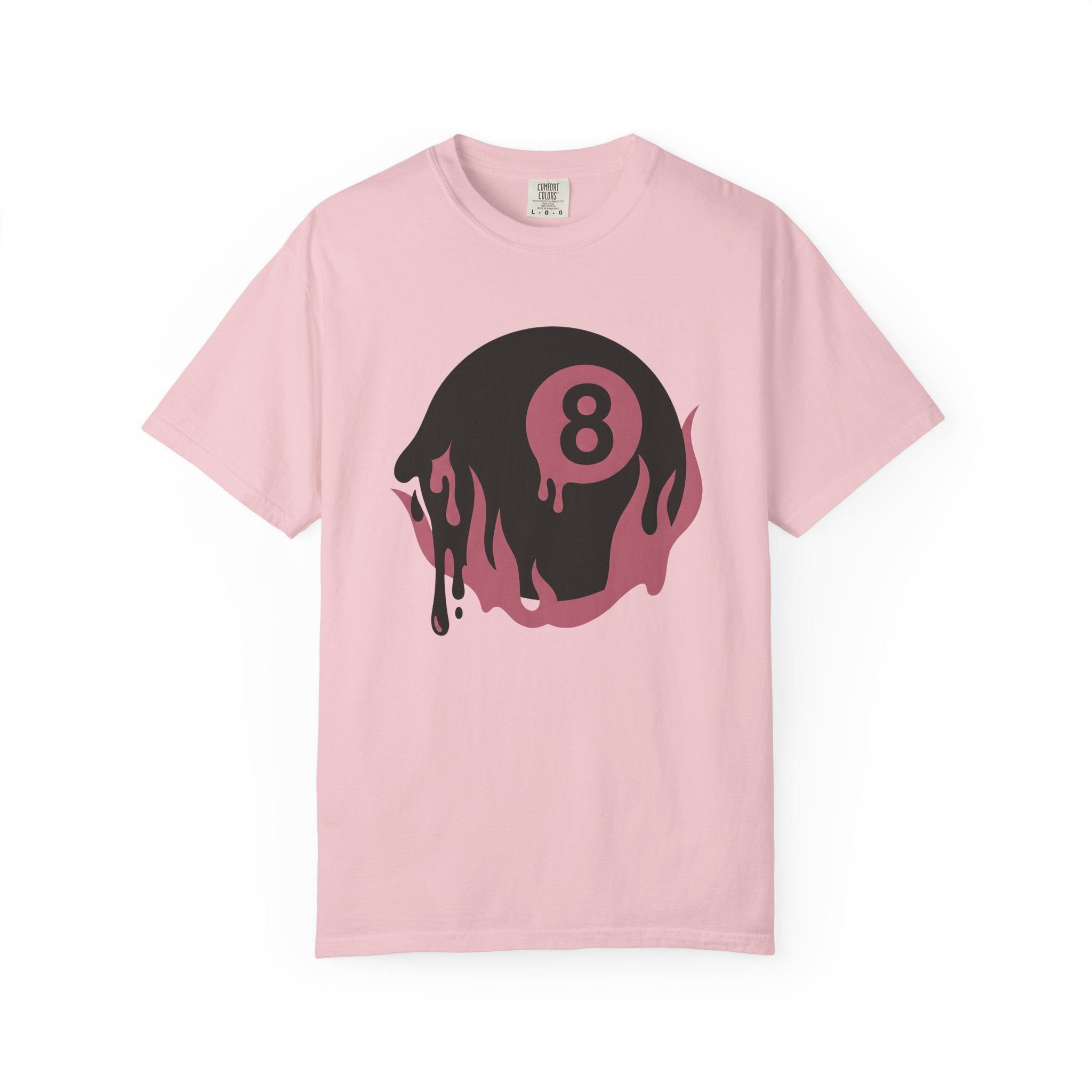 Burning 8 Ball Shirt Billiards Video Games Gift Women Modern Graphic Tee Eight Ball T-Shirt Pool Fan Graphic Tshirt Gamer Graphic Vintage
