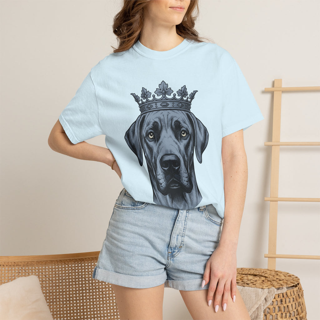 Dog Crown Shirt Dog Animal Gift Women Tattoo Tee Tiara T-Shirt Dog Fan Crown Tshirt Creature Graphic Vintage Royalty Tshirt