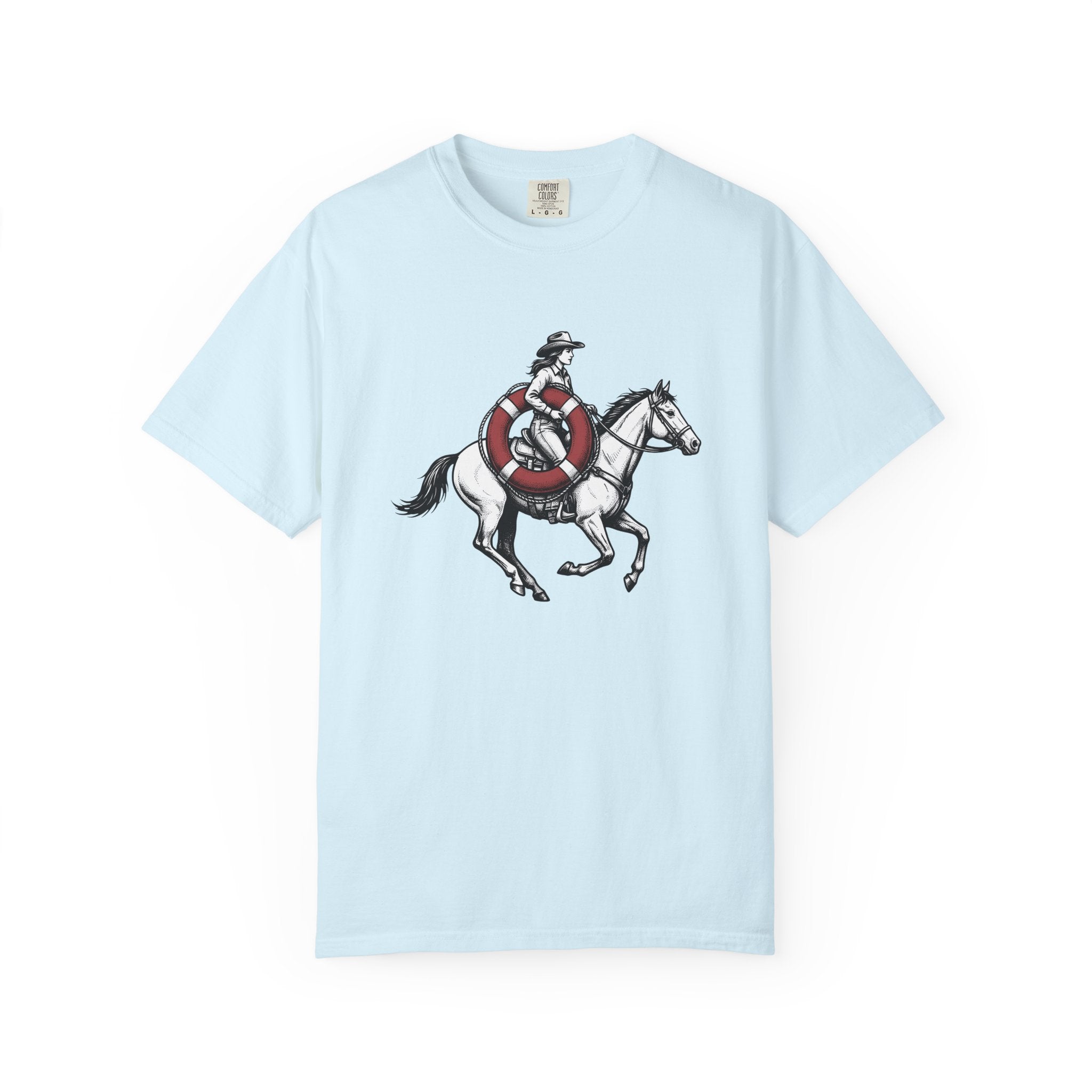 Cowgirl Horse Shirt Cowgirl Western Gift Women Tattoo Style Tee Horseback T-Shirt Cowgirl Fan Ink Tshirt Rodeo Graphic Vintage Lifebuoy
