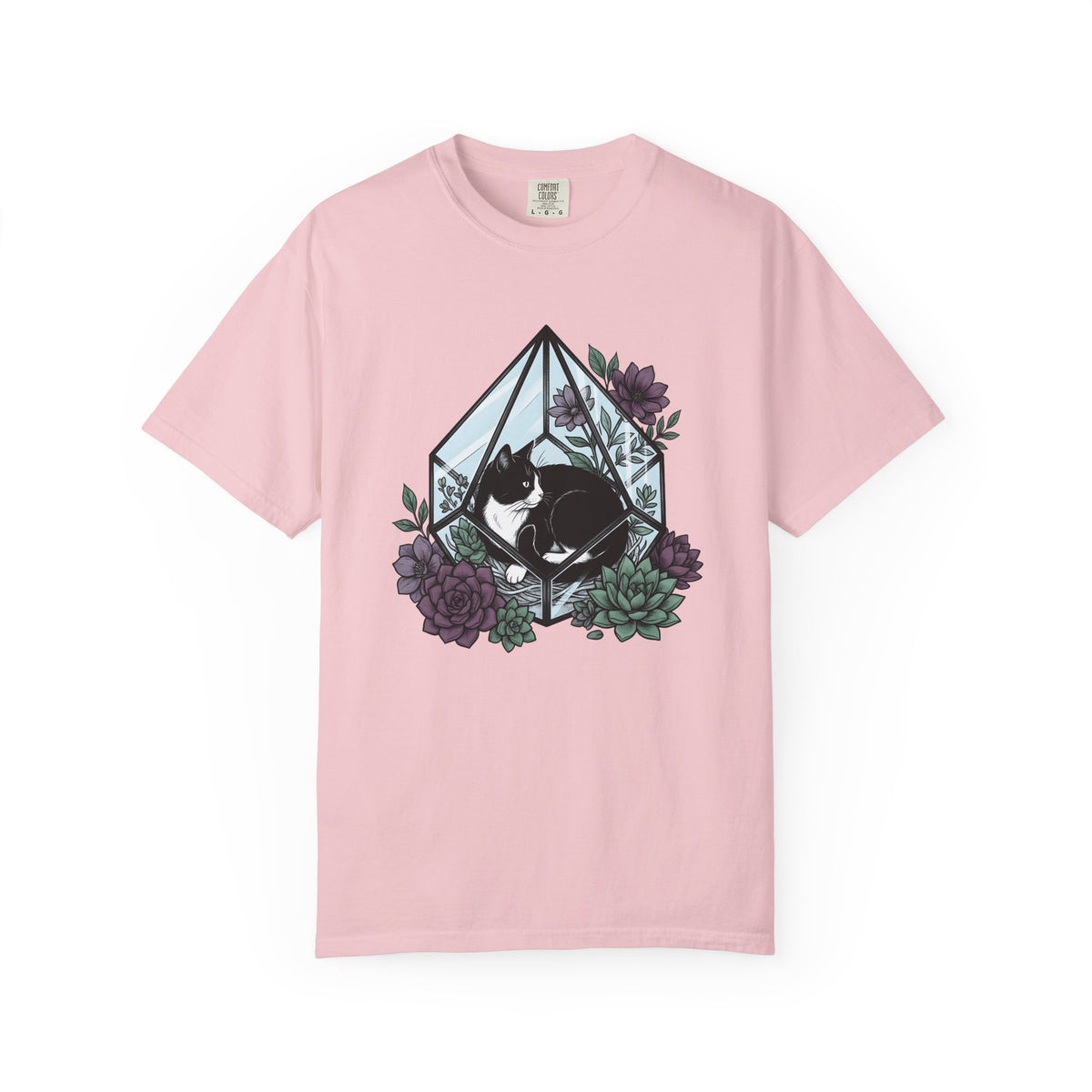 Tuxedo Cat Shirt Cat Plants Unisex Gift Garden Tee Black Cat T-Shirt Cat Fan
