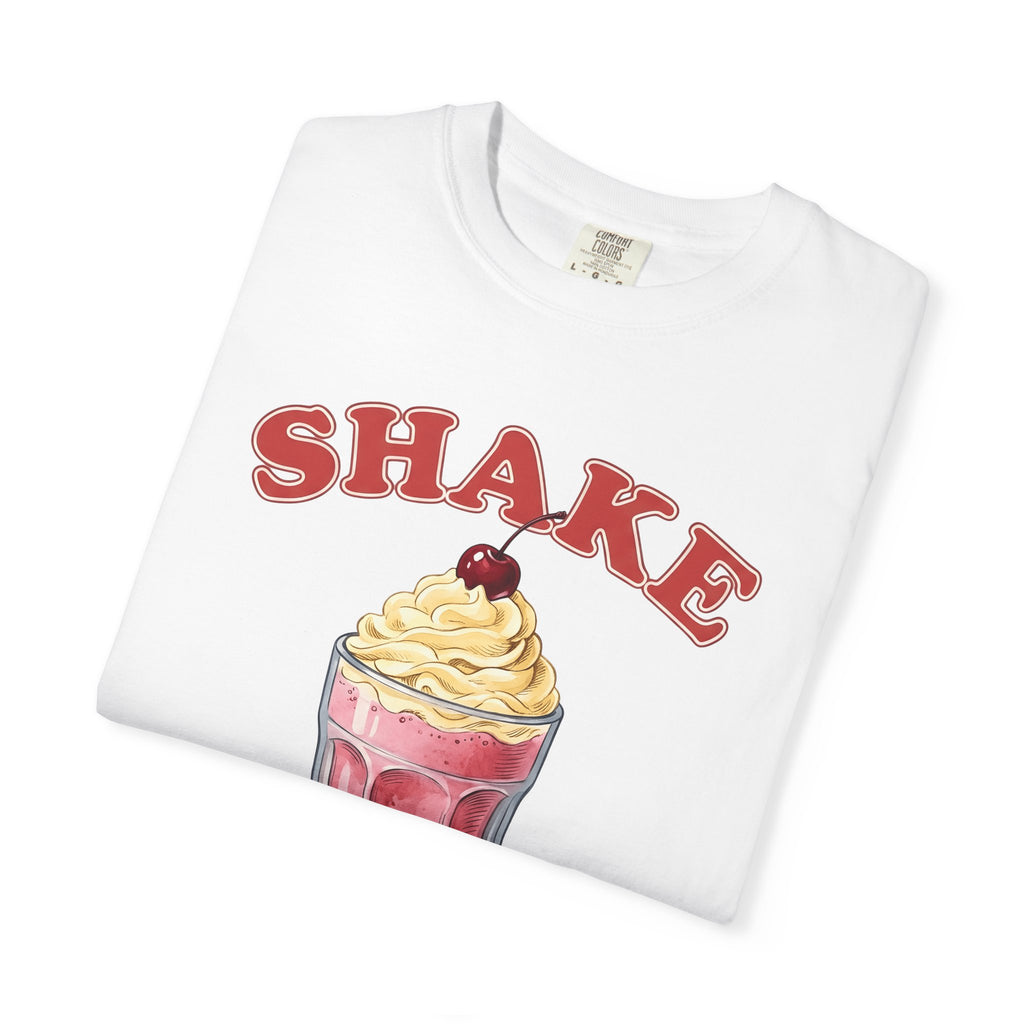 Milkshake Shirt Desserts Cafe Gift Women Cartoon Tee Shake T-Shirt Sweets Fan Comic Tshirt Coffee Graphic Pop Art Cherry Tshirt