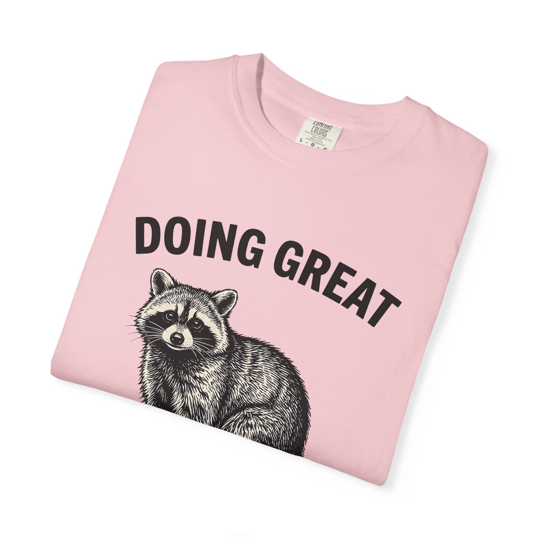 Raccoon Art Shirt Funny Nature Gift Women Line Art Tee Raccoon T-Shirt Humor Fan Minimalist Tshirt Environmental Graphic Cartoon Wildlife