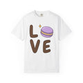 Macaron Illustration Shirt Desserts Gastronomy Gift Women Adorable Tee Macaron T-Shirt Pastry Fan Cute Tshirt Food Graphic Animated Shimmer