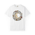 Sun Moon Face Shirt Boho Chic Celestial Gift Women Boho Tee Moon T-Shirt Bohemian Fan Hippie Tshirt Galaxy Graphic Hand Drawn Floral Wreath