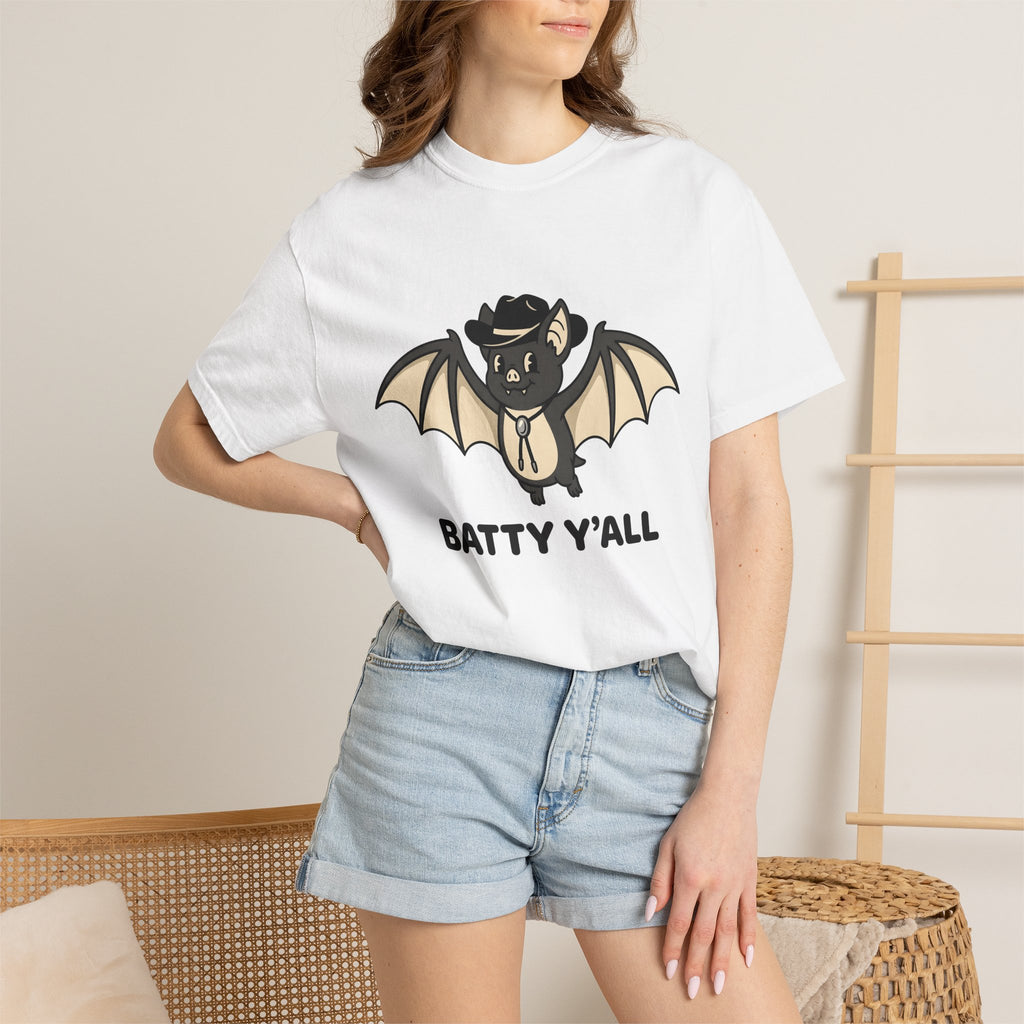 Bat Cowboy Shirt Halloween Rustic Gift Women Lovable Tee Vampire T-Shirt Horror Fan Cute Tshirt Country Graphic Comic Western Hat Tshirt