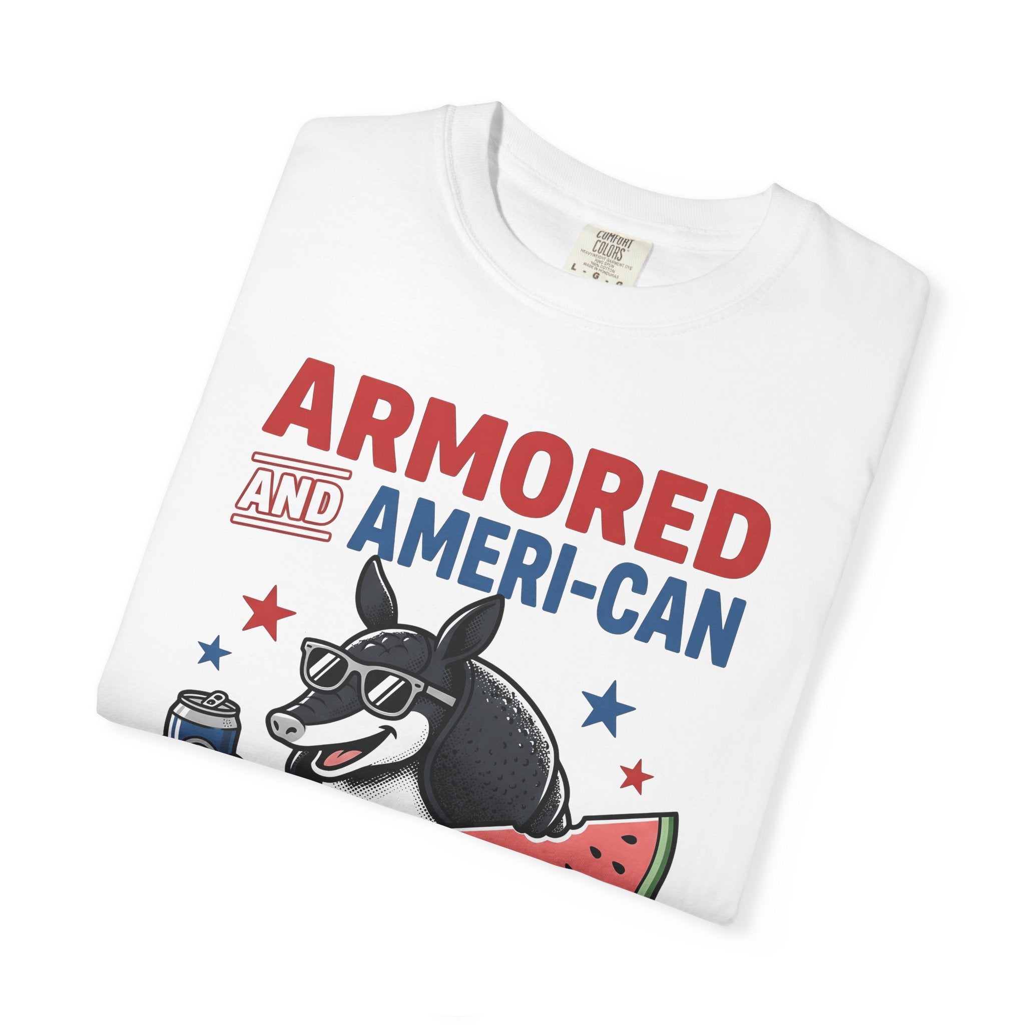 Armadillo Clipart Shirt 4th Of July Freedom Gift Women Hand Drawn Tee Dillo T-Shirt Patriot Fan Handdrawn Tshirt Liberty Graphic Classic