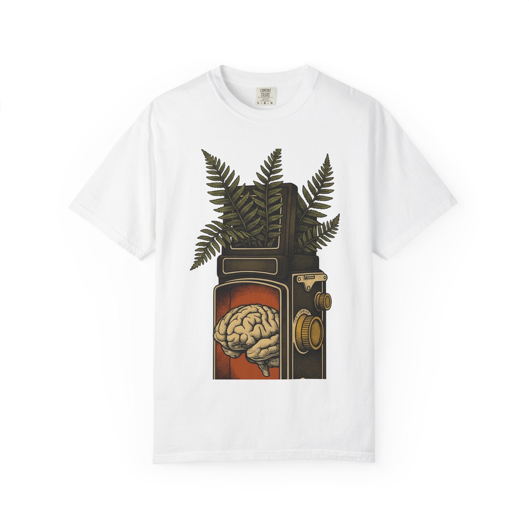 Antique Camera Mind Shirt Boho Chic Abstract Gift Women Floral Tee Vintage Camera T-Shirt Hippie Fan Bohemian Tshirt Surreal Graphic Classic