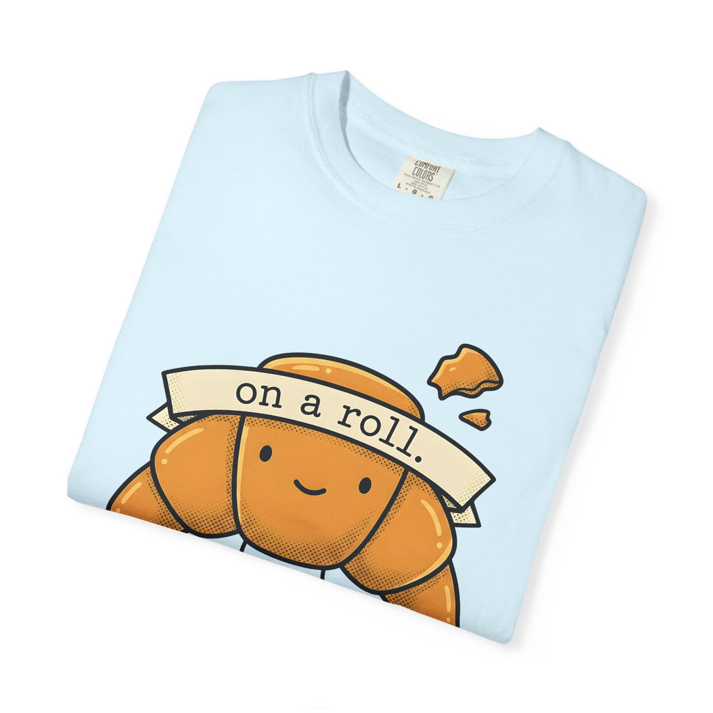 Croissant Character Shirt Desserts Breakfast Gift Women Cartoon Tee Pastry T-Shirt Sweets Fan Comic Tshirt Morning Graphic Kawaii Banner