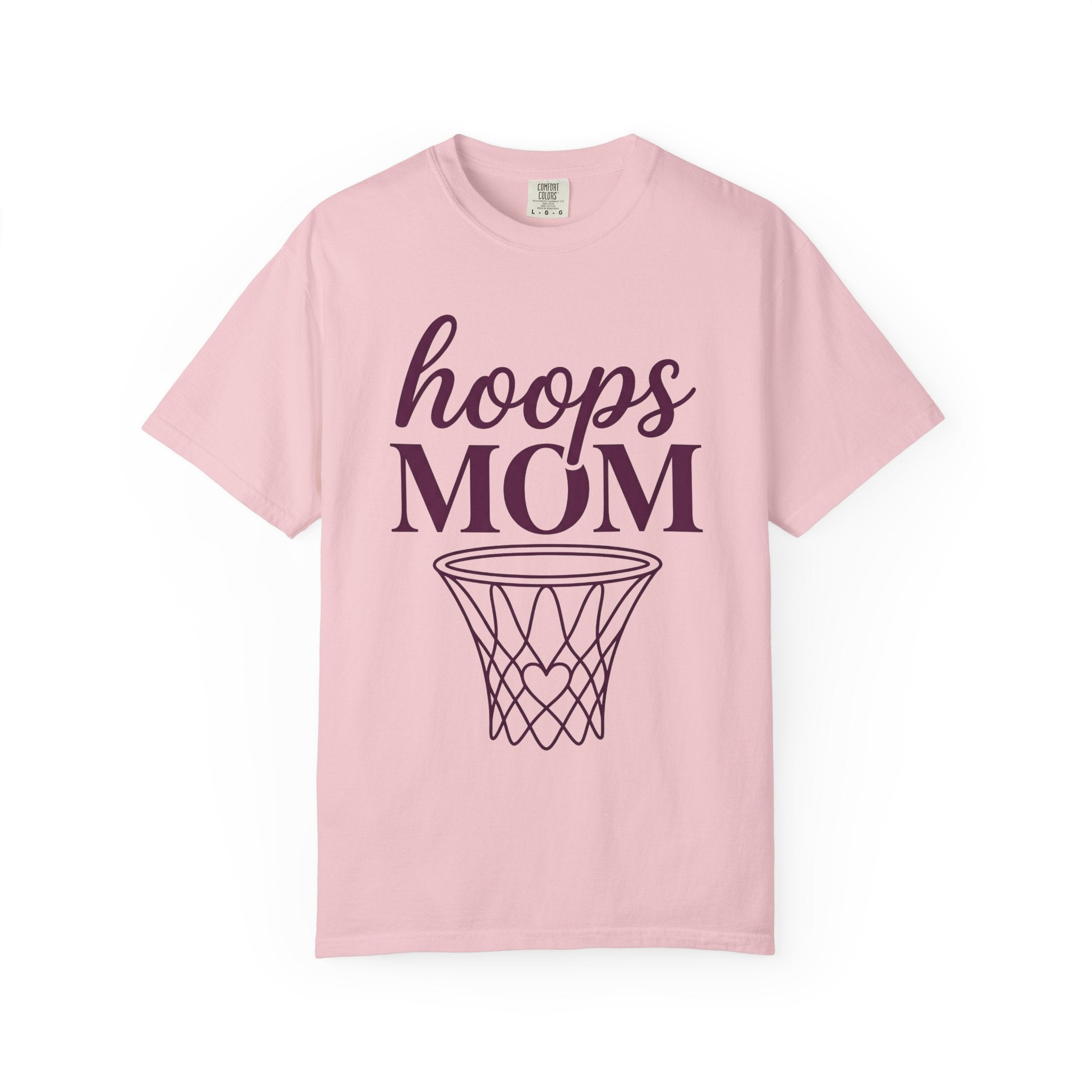 Basketball Hoop Shirt Moms Sports Gift Women Modern Tee Net T-Shirt Mom Fan Athletic Tshirt Sports Graphic Minimal Heart Tshirt