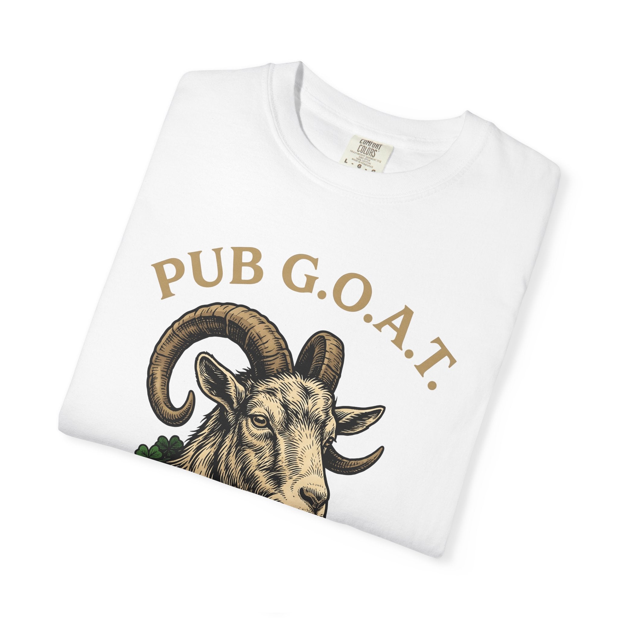 Goat Smoking Cigar Shirt St Patrick's Day Tavern Gift Women Retro Tee Billy Goat T-Shirt Irish Fan Vintage Tshirt Pub Graphic Sketch Clover