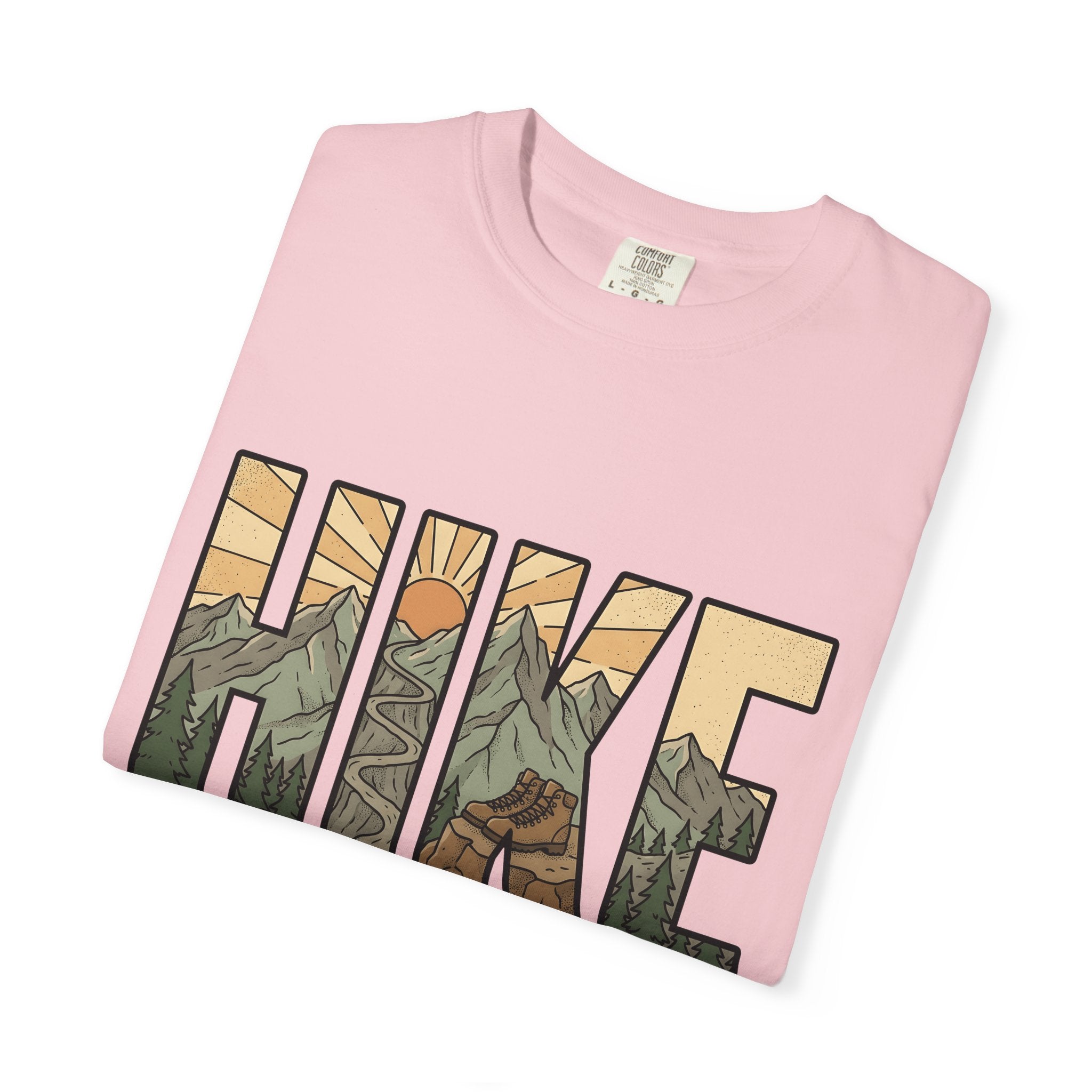 Mountain View Shirt Hiking Journey Gift Women Classic Tee Panorama T-Shirt Trekker Enthusiast Vintage Tshirt Travel Graphic Line Art Walking