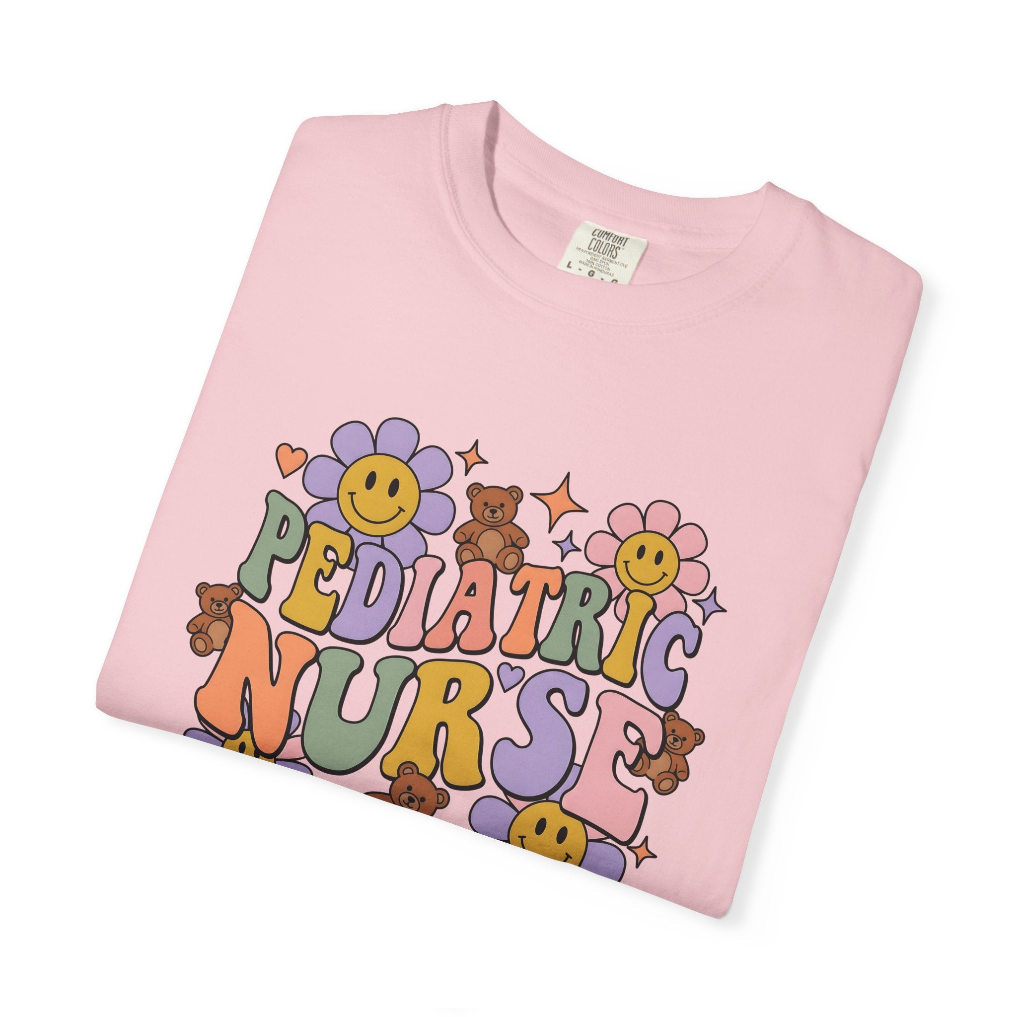 Teddy Bears Blossoms Shirt Nurses Blooms Gift Women Psychedelic Tee Teddy T-Shirt Nurse Enthusiast Trippy Tshirt Floral Graphic Vintage
