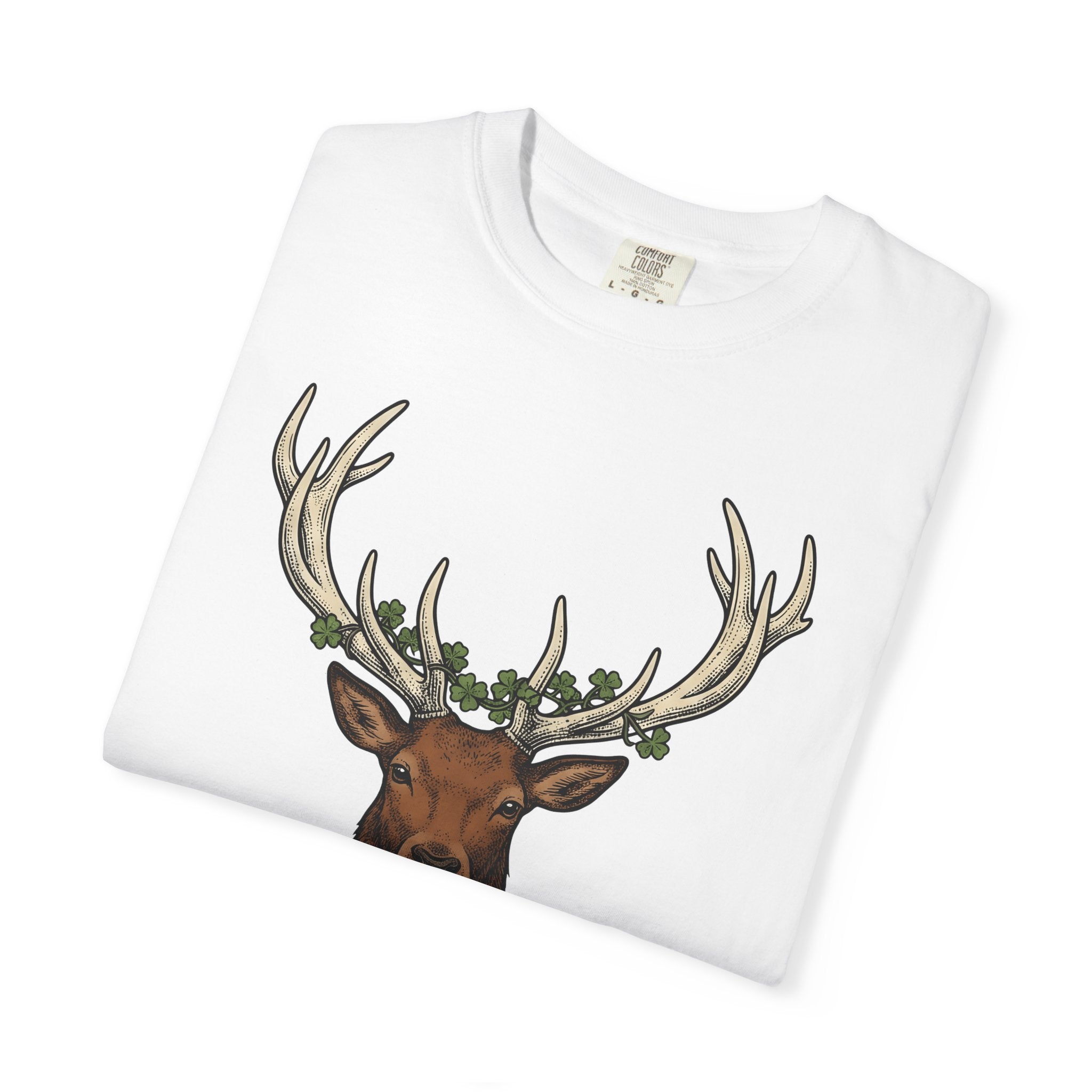 Deer Beer Mug Shirt St Patrick's Day Beer Gift Women Vintage Tee Beer Stein T-Shirt St Patricks Fan Retro Tshirt Brewery Graphic Hand Drawn