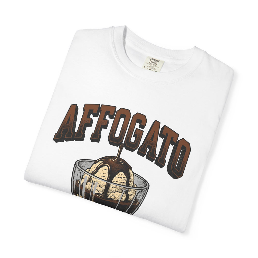 Affogato Treat Shirt Desserts Food Gift Women Retro Tee Gelato T-Shirt Sweets Fan Vintage Tshirt Cuisine Graphic Sketch Coffee Beans Tshirt