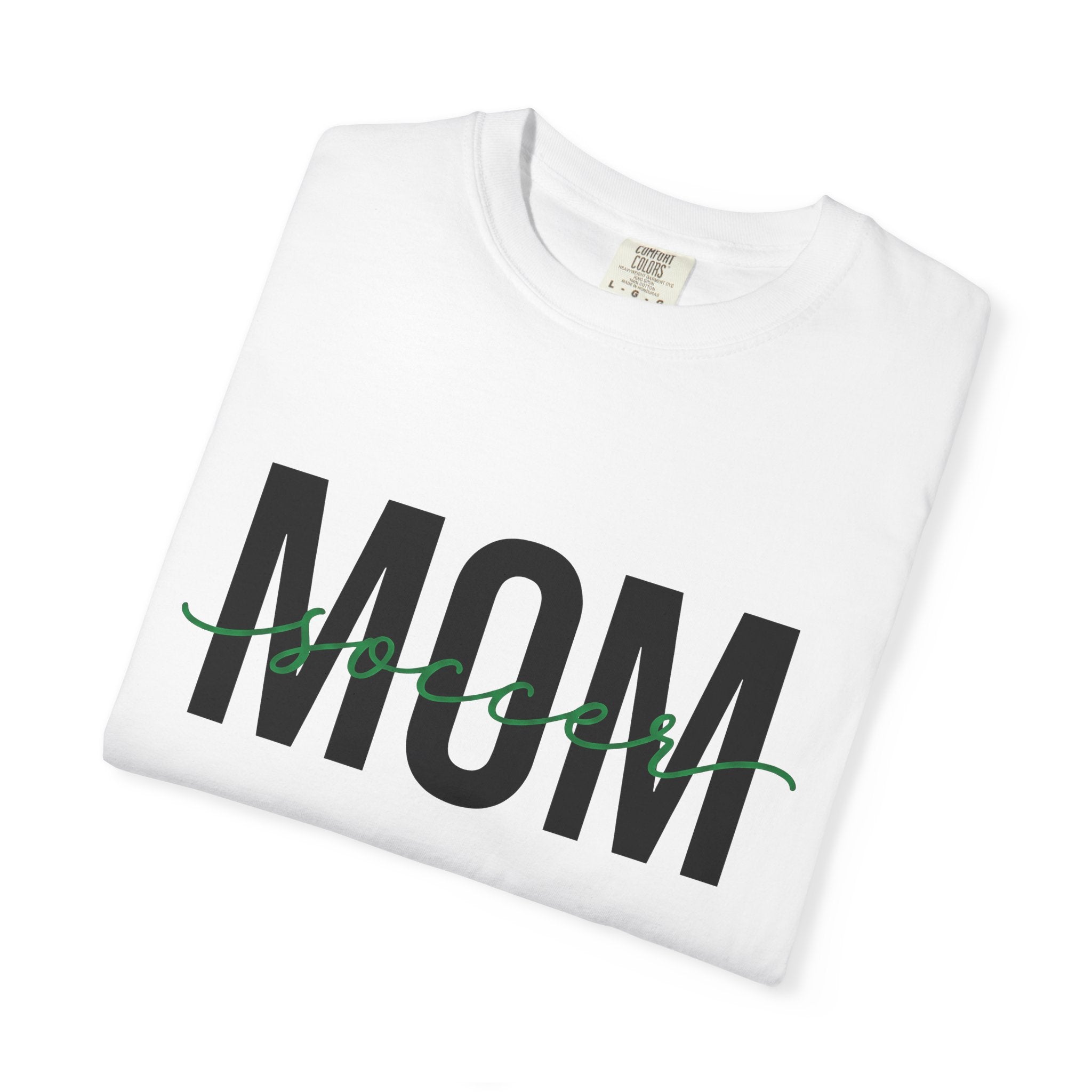 Mom Text Graphic Shirt Soccer Mom Family Gift Women Modern Tee Mom T-Shirt Soccer Fan Trendy Tshirt Family Graphic Minimalist Script Accent