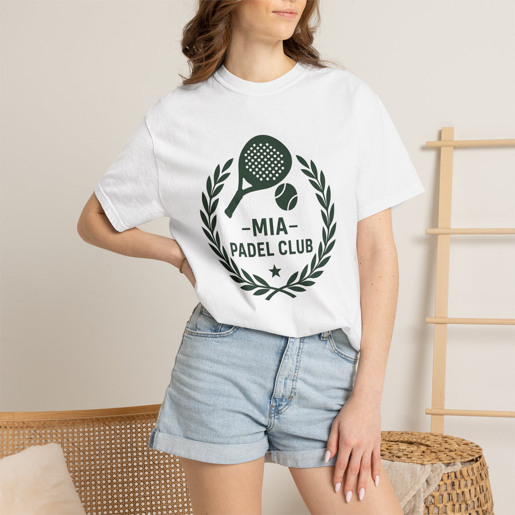 Paddle Racket Shirt Sports Exercise Gift Women Simple Tee Racket T-Shirt Athlete Enthusiast Minimalist Tshirt Fitness Graphic Retro Wreath