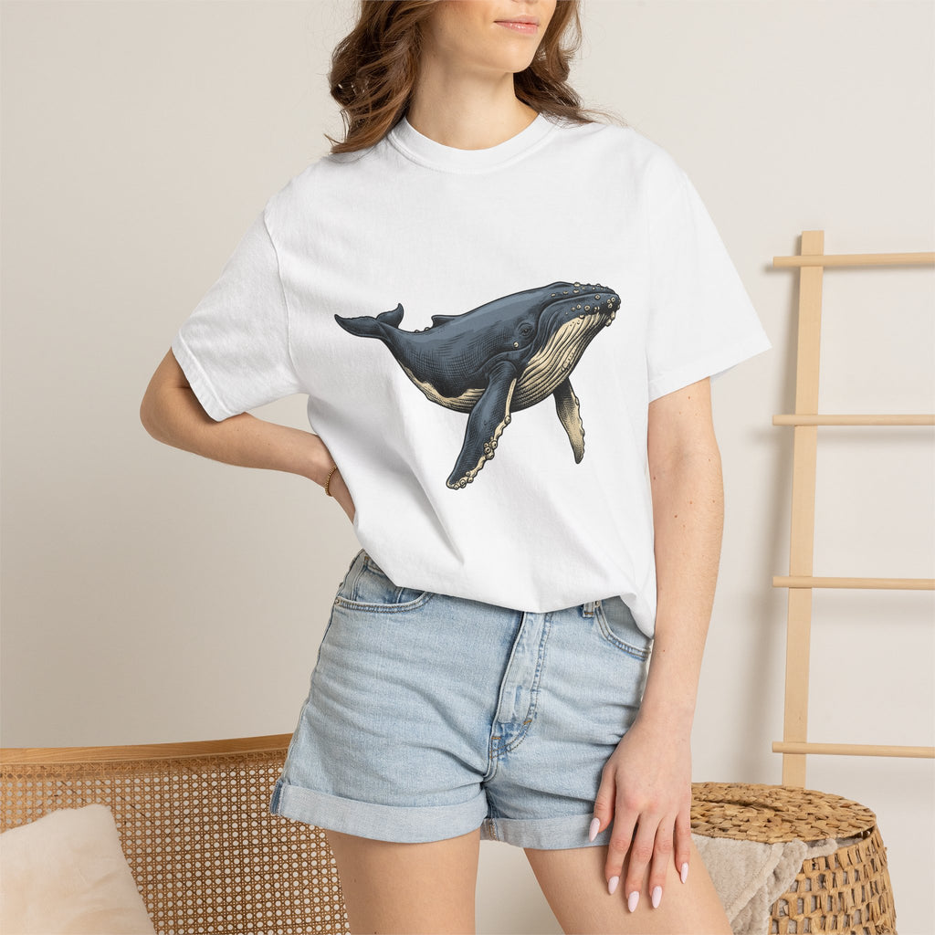 Whale Shirt Animals Nautical Gift Women Vintage Tee Orca T-Shirt Wildlife Fan Cetacean Tshirt Marine Graphic Hand Drawn Ocean Tshirt