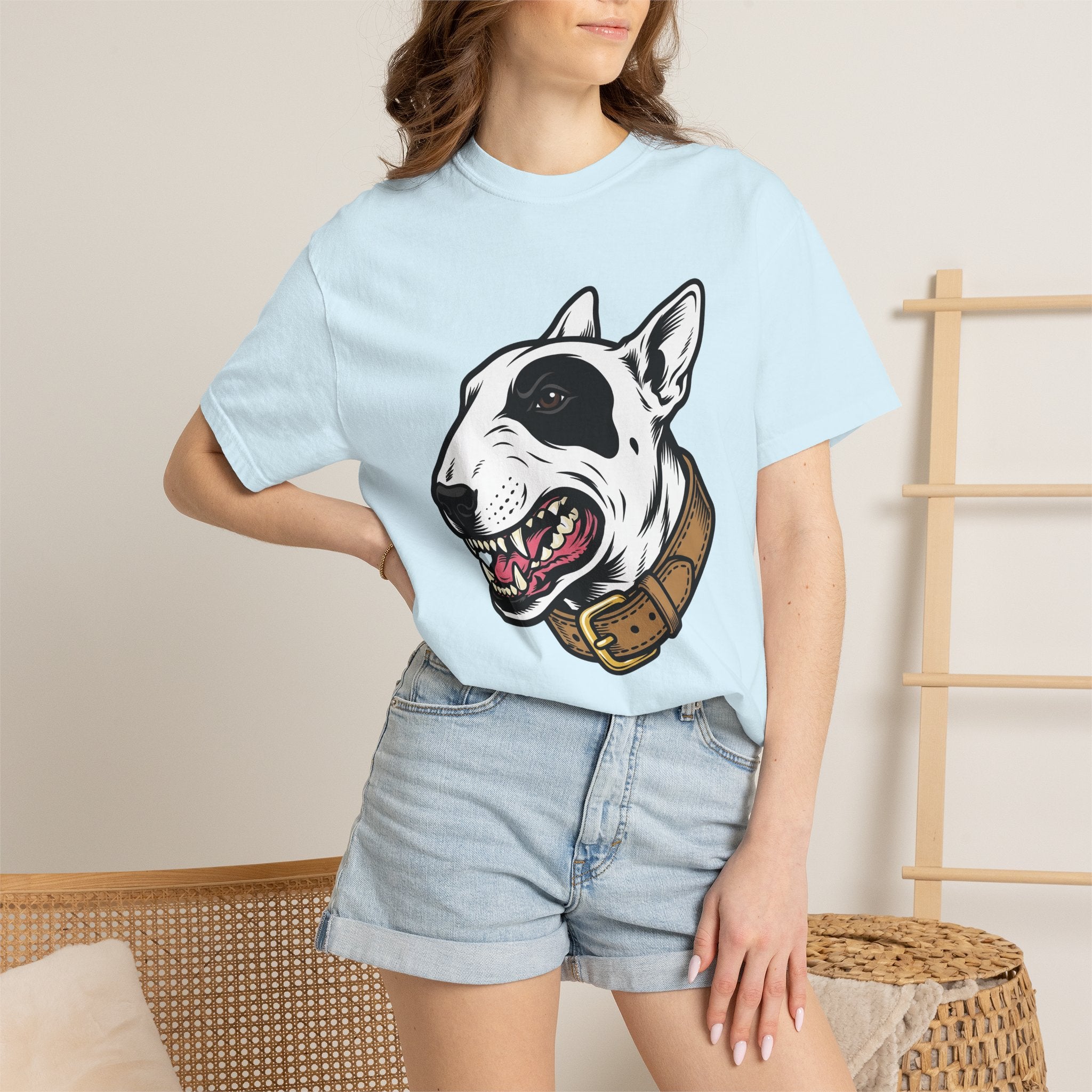Bull Terrier Dog Shirt Dog Pet Supplies Gift Women Sketch Tee Bull Terrier T-Shirt Dog Fan Bull Tshirt Pet Accessories Graphic Hand Drawn