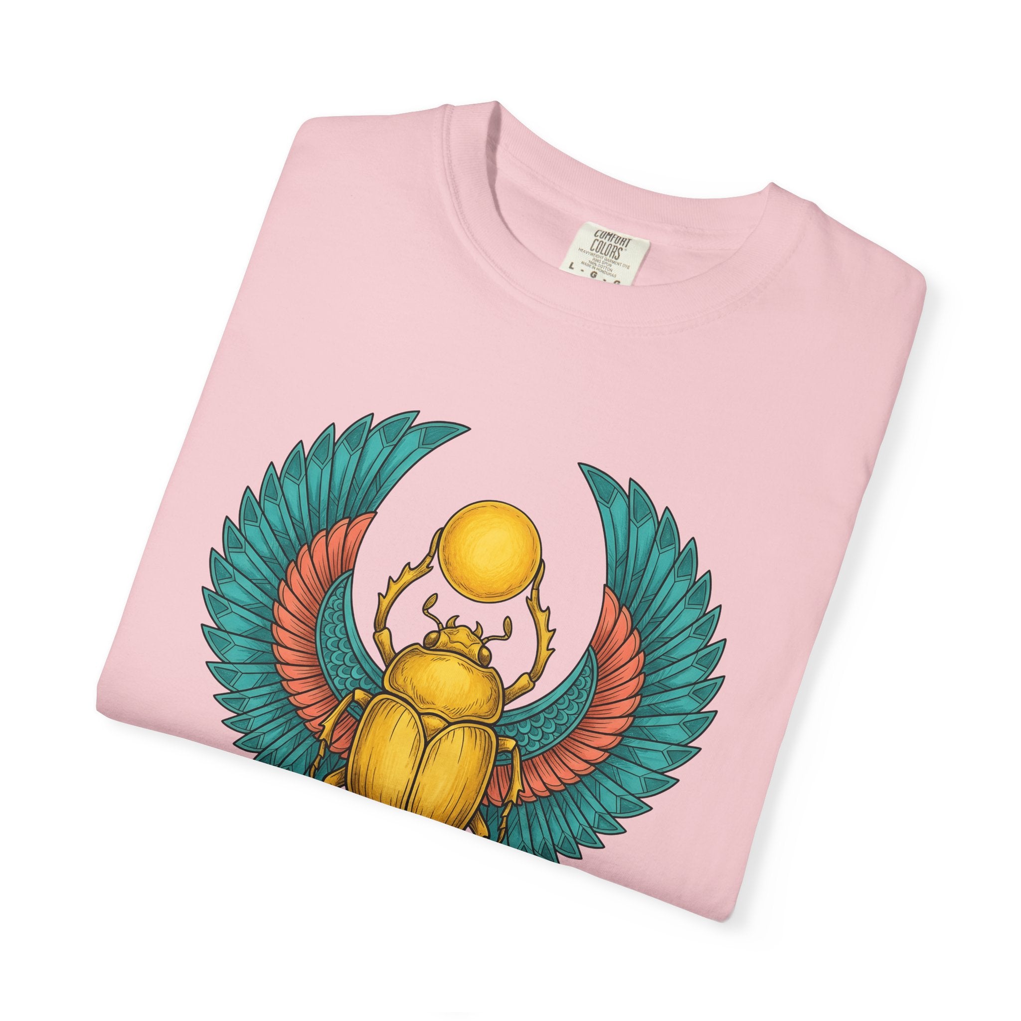 Scarab Bug Design Shirt Boho Chic Supernatural Gift Women Folk Tee Beetle T-Shirt Bohemian Fan Naive Tshirt Occult Graphic Primitive