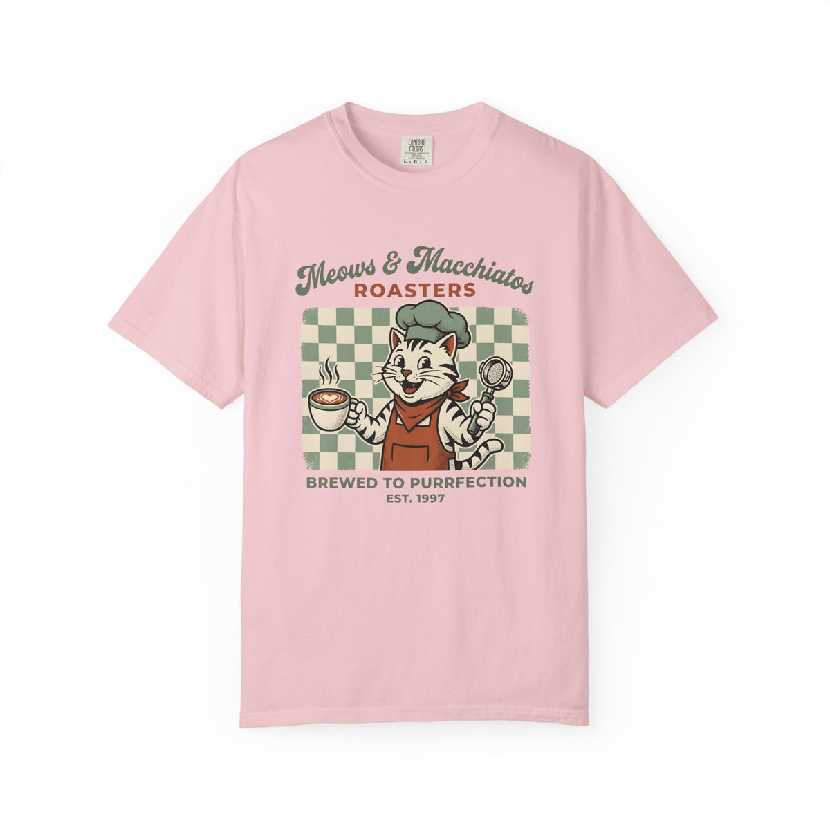 Espresso Cat Shirt Cat Mocha Unisex Gift Retro Tee Cat T-Shirt Feline Fan