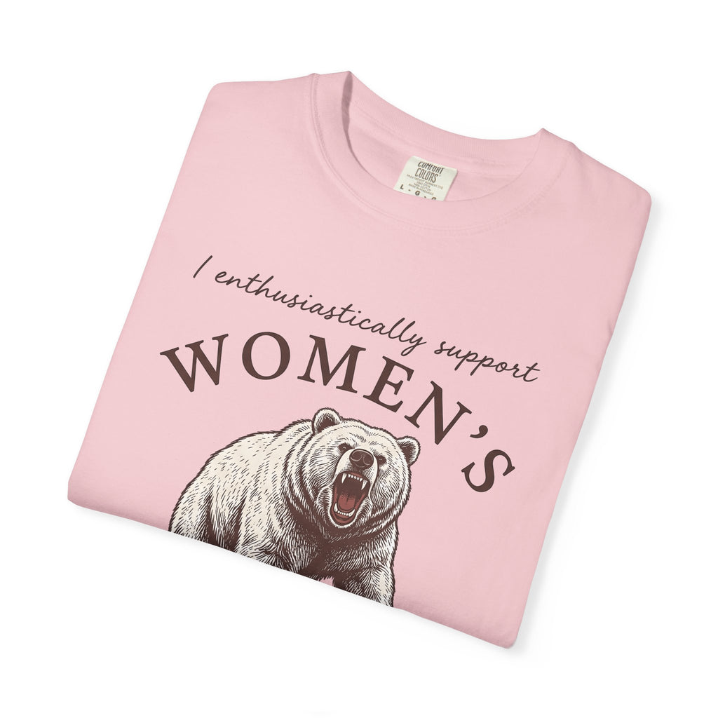 Brown Bear Shirt Funny Equality Gift Women Retro Tee Grizzly T-Shirt Humor Fan Vintage Tshirt Feminist Graphic Sketch Growling Tshirt
