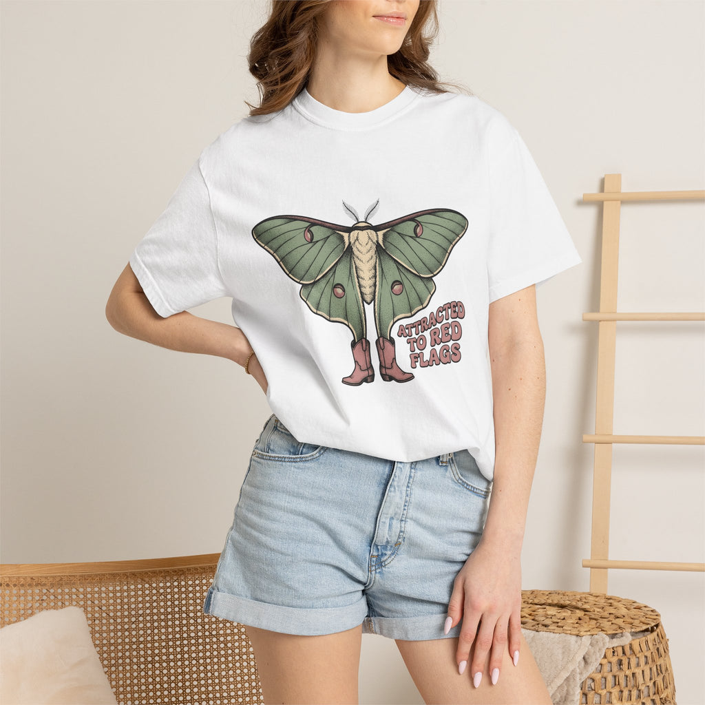 Moth Cowboy Boots Shirt Funny Animal Gift Women Vintage Tee Cowboy Boot T-Shirt Humor Fan Insect Graphic Retro Tshirt Hand Drawn Western