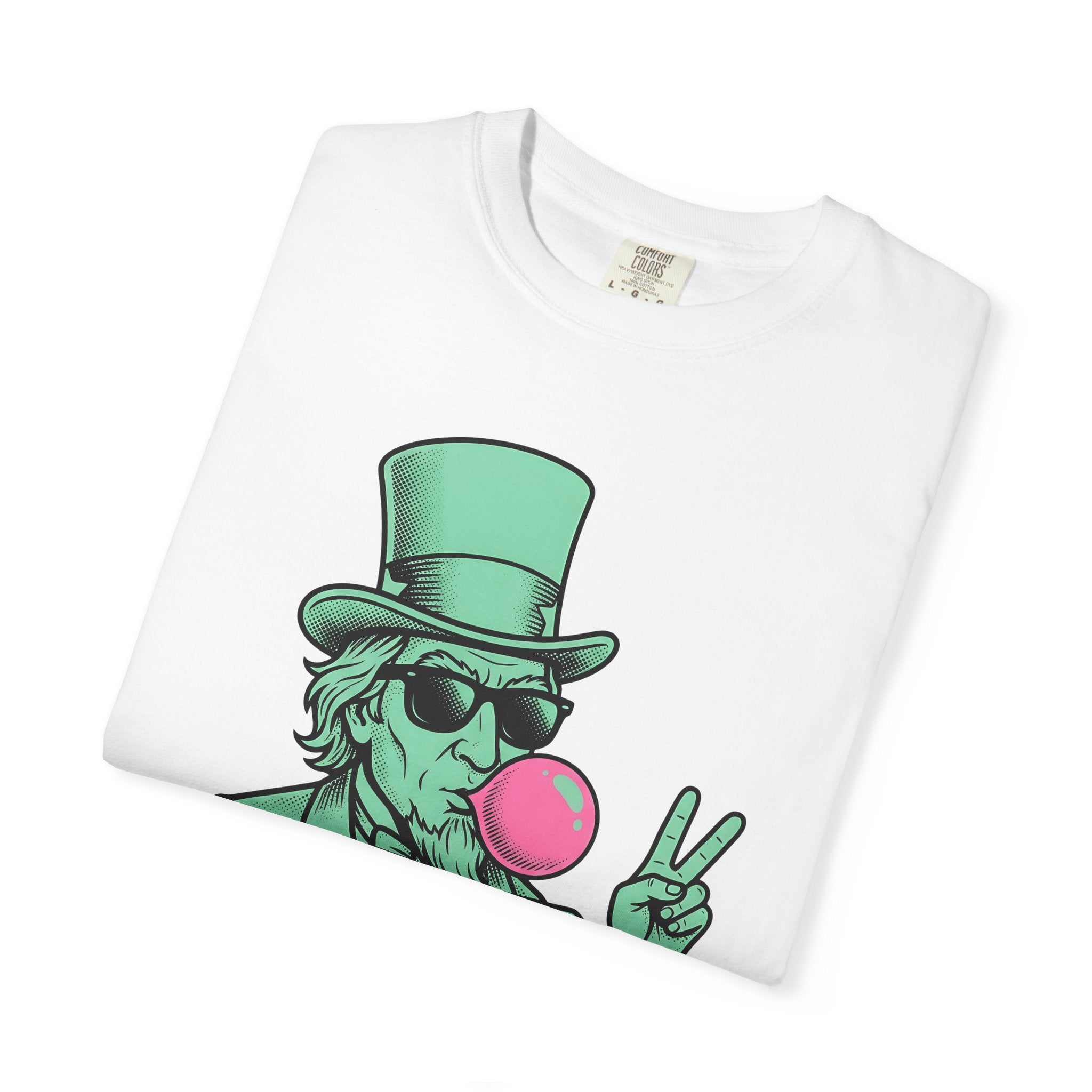 Uncle Sam Shirt America Flag Gift Women Comic Tee Patriot T-Shirt American Fan Patriotic Tshirt Banner Graphic Vintage Victory Hand Tshirt