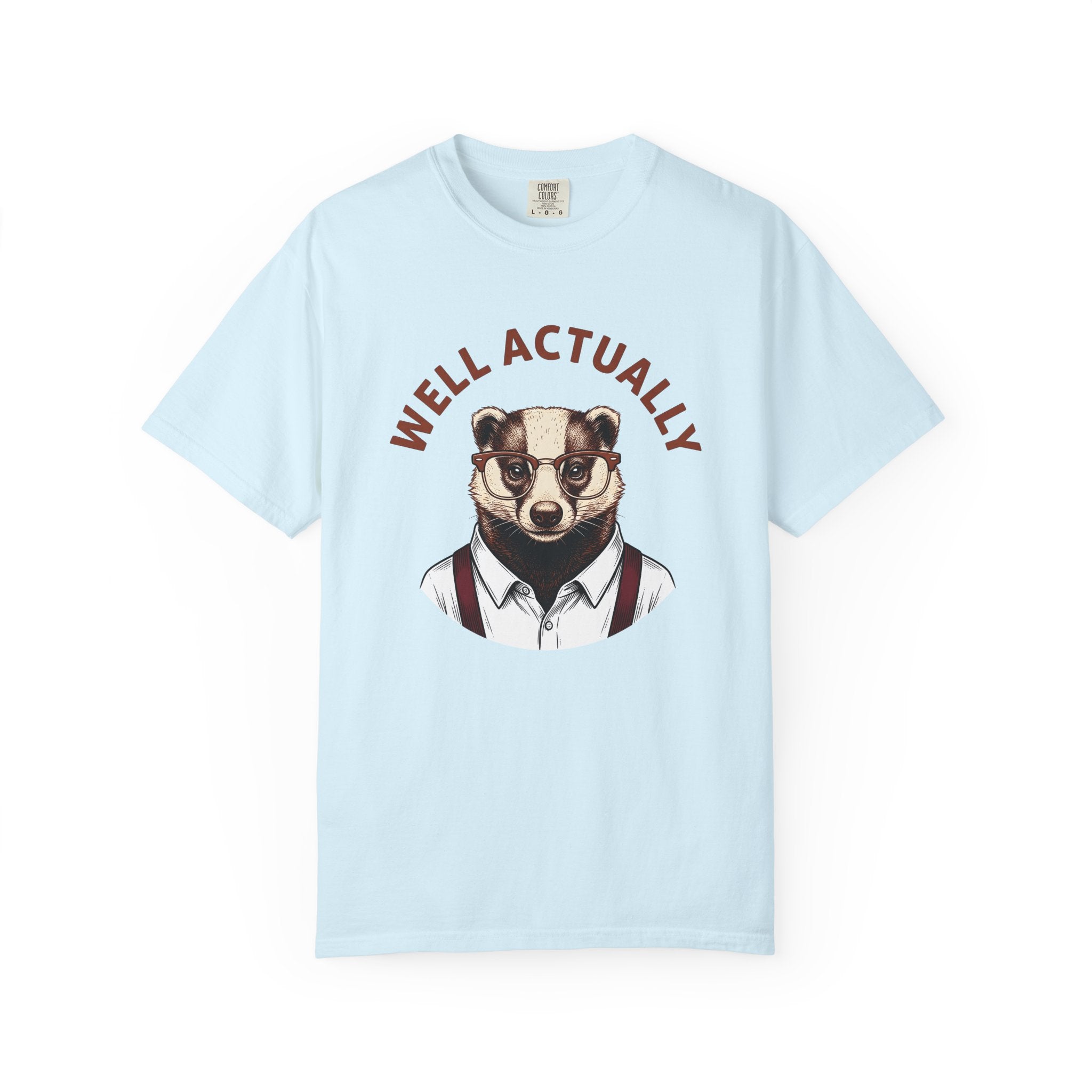 Badger Specs Shirt Funny Fauna Gift Women Classic Tee Badger T-Shirt Humor Fan Vintage Tshirt Wildlife Graphic Line Art Suspenders Tshirt