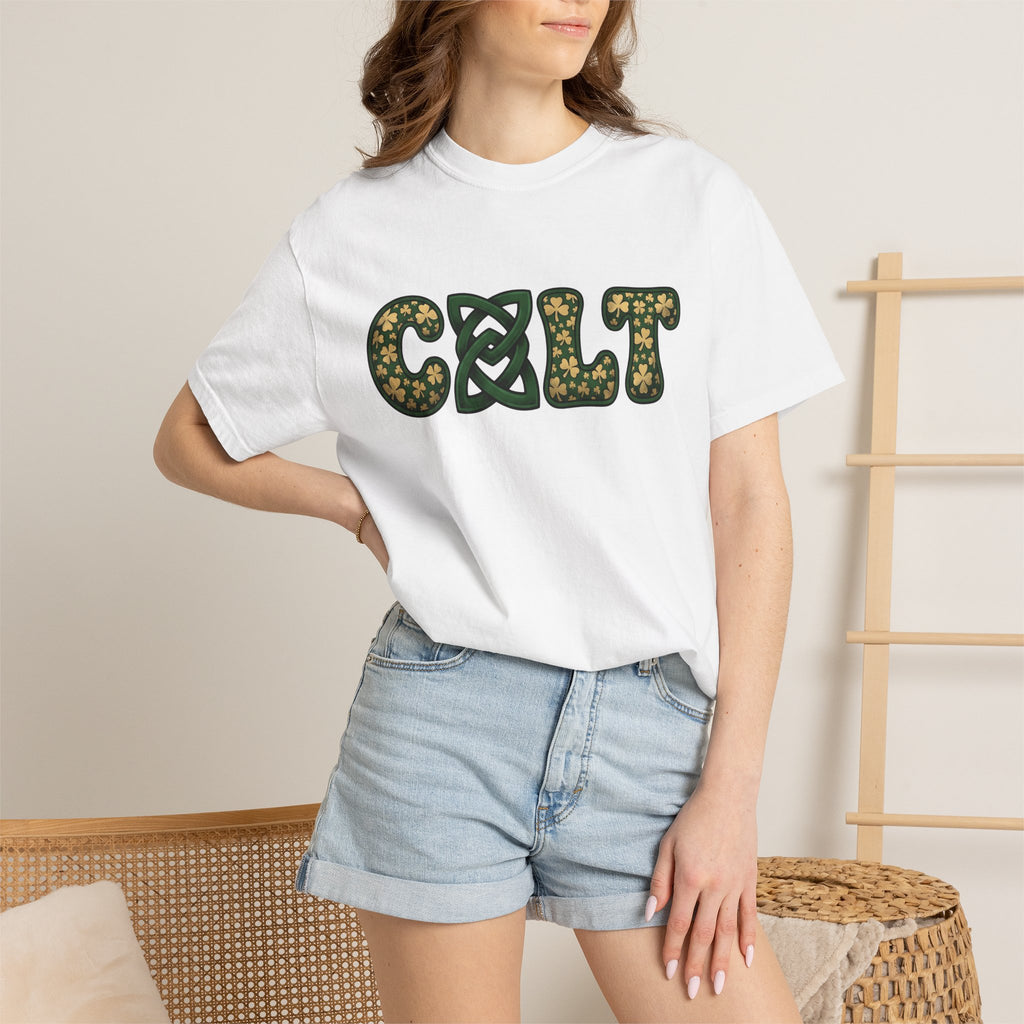 Shamrock Pattern Shirt St Patrick's Day Irish Gift Women Celtic Tee Shamrock T-Shirt St Patricks Fan Celtic Art Tshirt Irish Graphic Retro