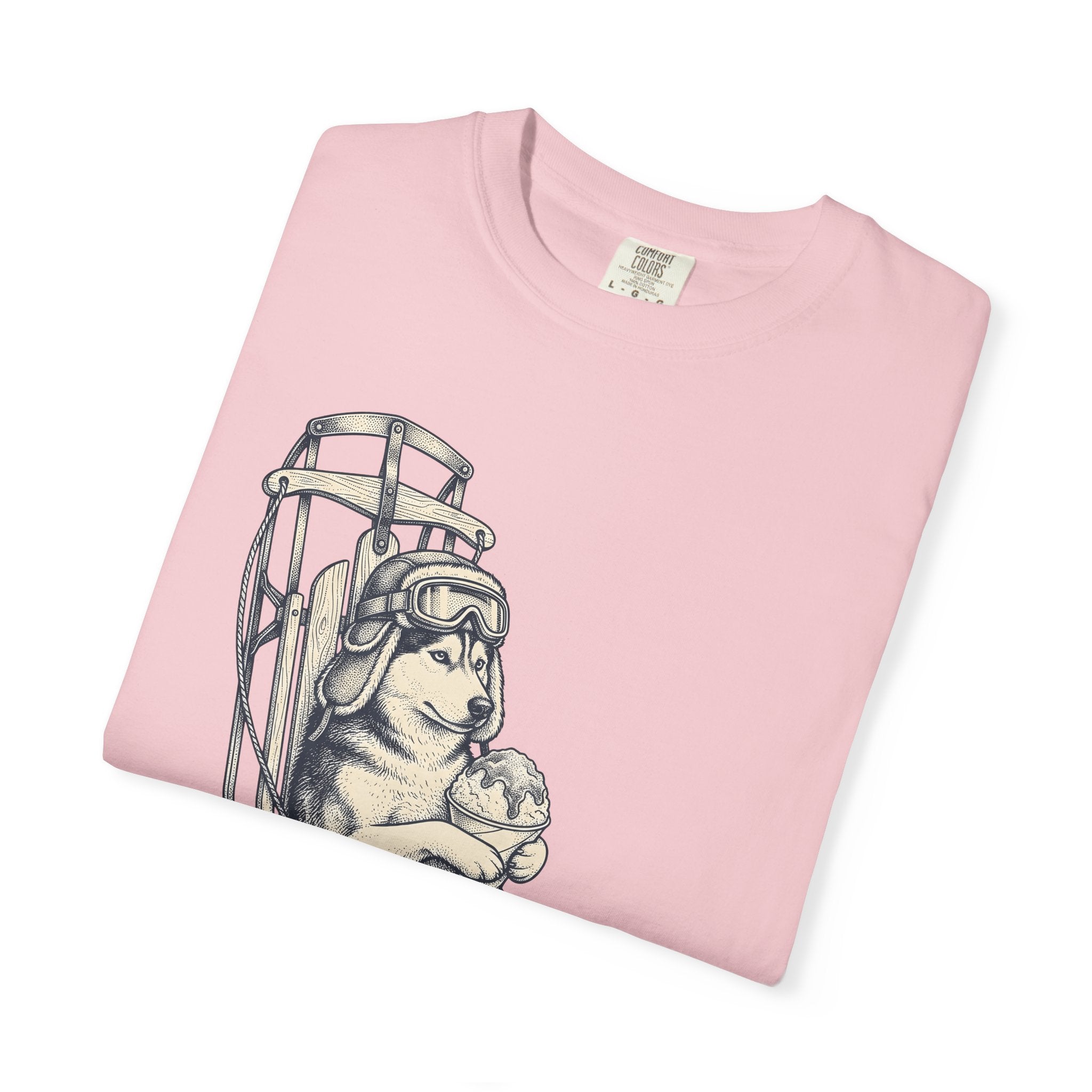 Husky Breed Shirt Dog Cold Gift Women Line Art Tee Siberian Husky T-Shirt Dog Fan Husky Graphic Winter Graphic Hand Drawn Dog Sled Tshirt