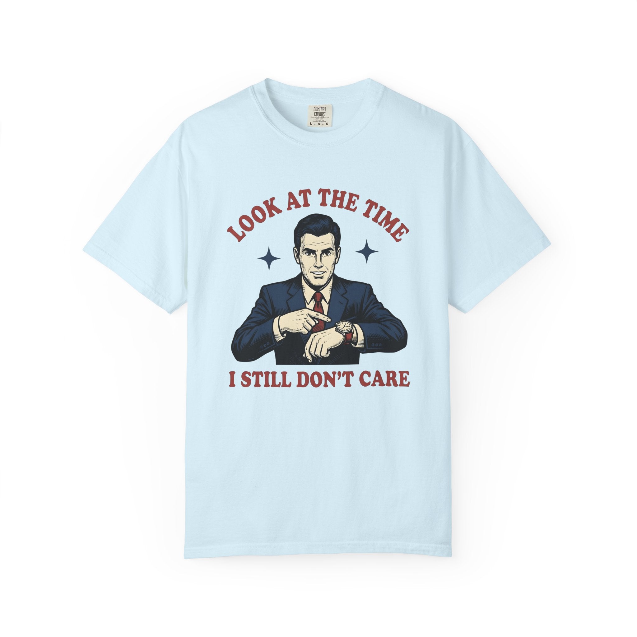 Businessman Suit Shirt Funny Sarcasm Gift Women Vintage Comic Tee Suit T-Shirt Humor Fan Comic Tshirt Sarcastic Graphic Retro Wristwatch