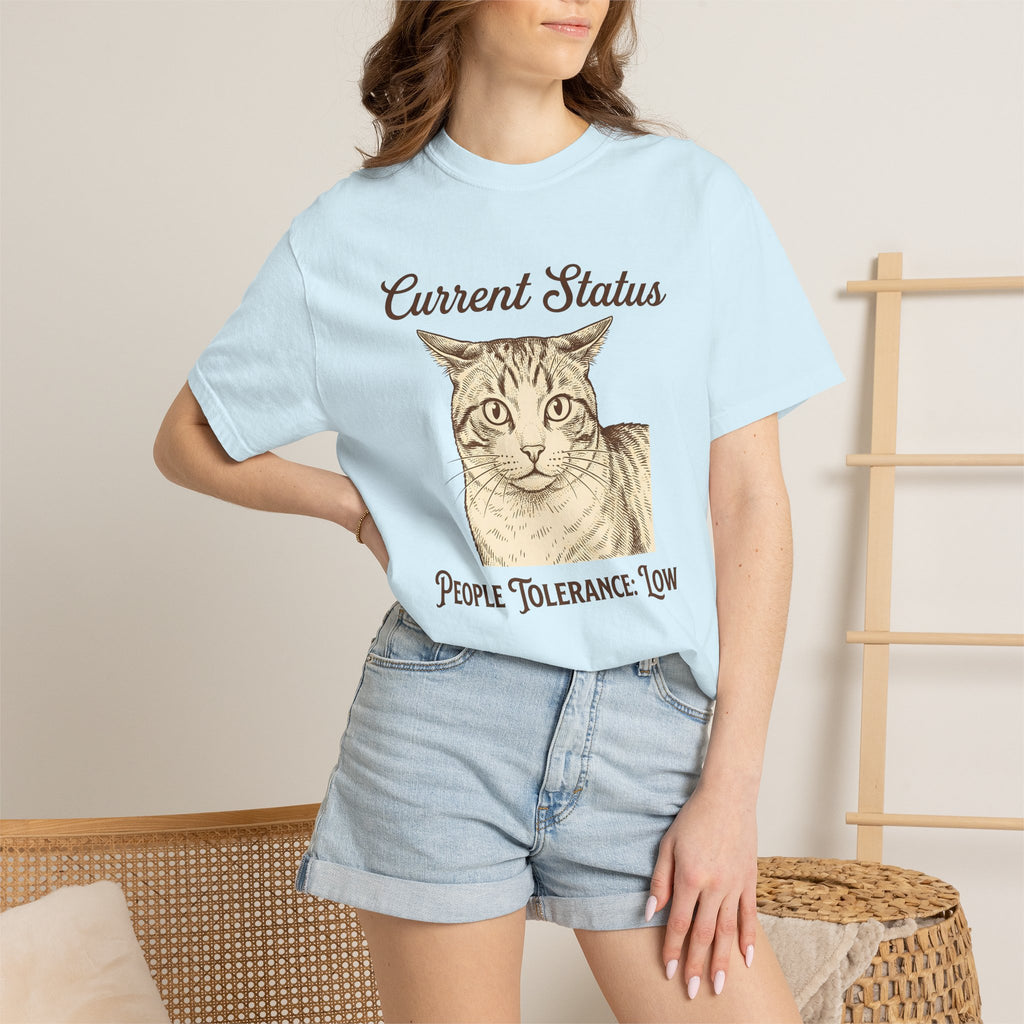 Tabby Cat Shirt Cat Animal Gift Women Vintage Tee Kitty T-Shirt Cat Fan Feline Tshirt Retro Illustration Hand Drawn Humor Tshirt