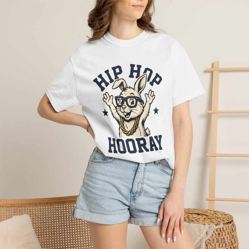 Rabbit Eyewear Shirt Easter Jokes Gift Women Comic Tee Bunny Glasses T-Shirt Easter Fan Cartoon Tshirt Pun Graphic Vintage Gold Necklace