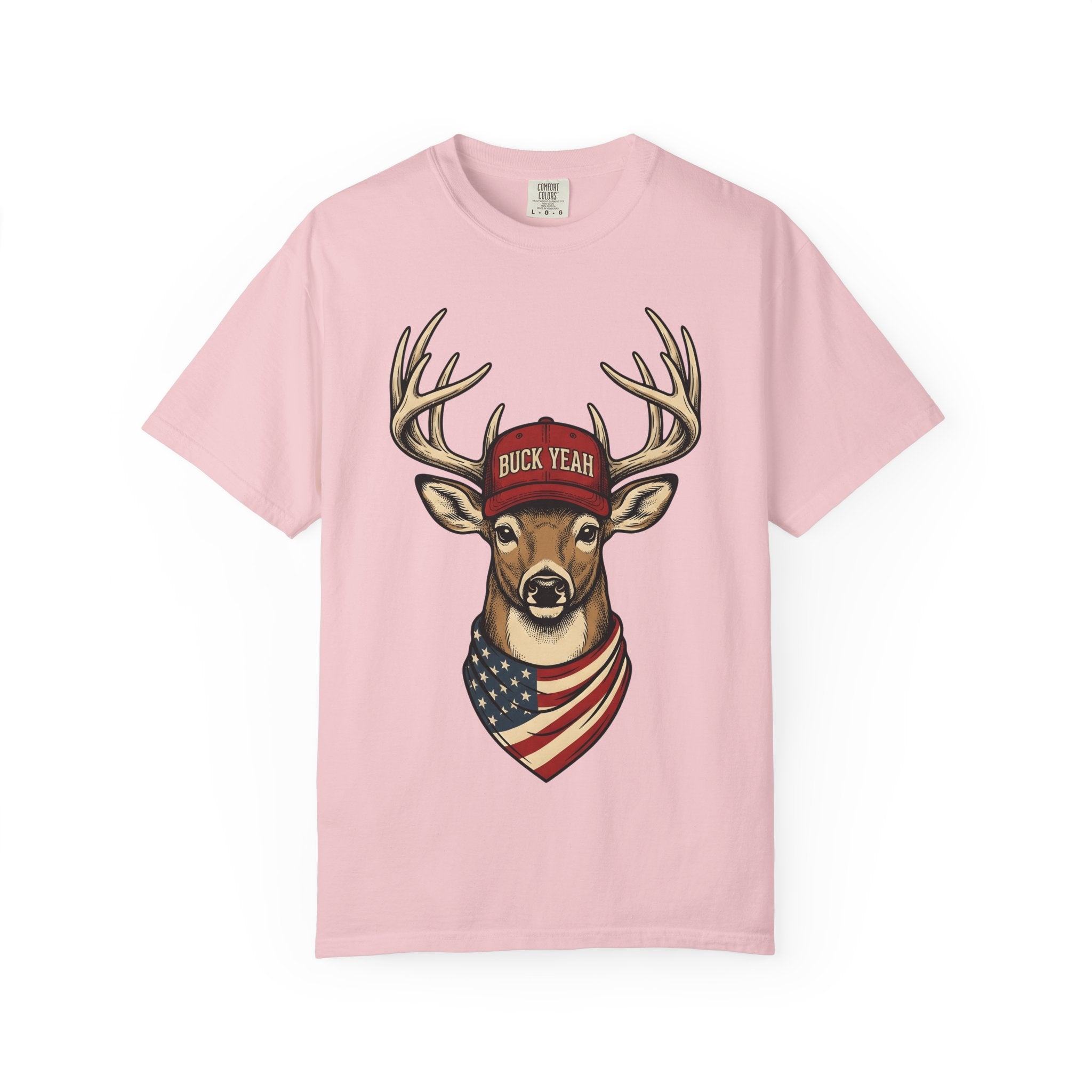 Buck Cap Shirt 4th Of July Outdoors Gift Women Retro Tee Trucker Hat T-Shirt Independence Fan Vintage Tshirt Camping Graphic Sketch Usa Flag