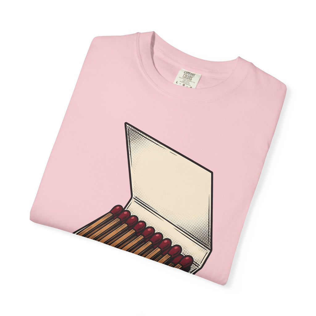 Matchbox Hearts Shirt St. Valentine's Day Romance Gift Women Pop Art Tee Matchboxes T-Shirt Valentine Fan Pop Artistic Tshirt Love Graphic