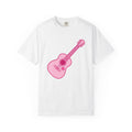 Acoustic Guitar Shirt Cowgirl Tunes Gift Women Flat Tee Guitar T-Shirt Cowboy Fan Flat Design Tshirt Melody Graphic Old School Star Tshirt
