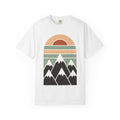 Mountain Twilight Shirt Nature Adventure Gift Women Flat Tee Mountains T-Shirt Outdoors Enthusiast Minimalist Tshirt Exploration Graphic