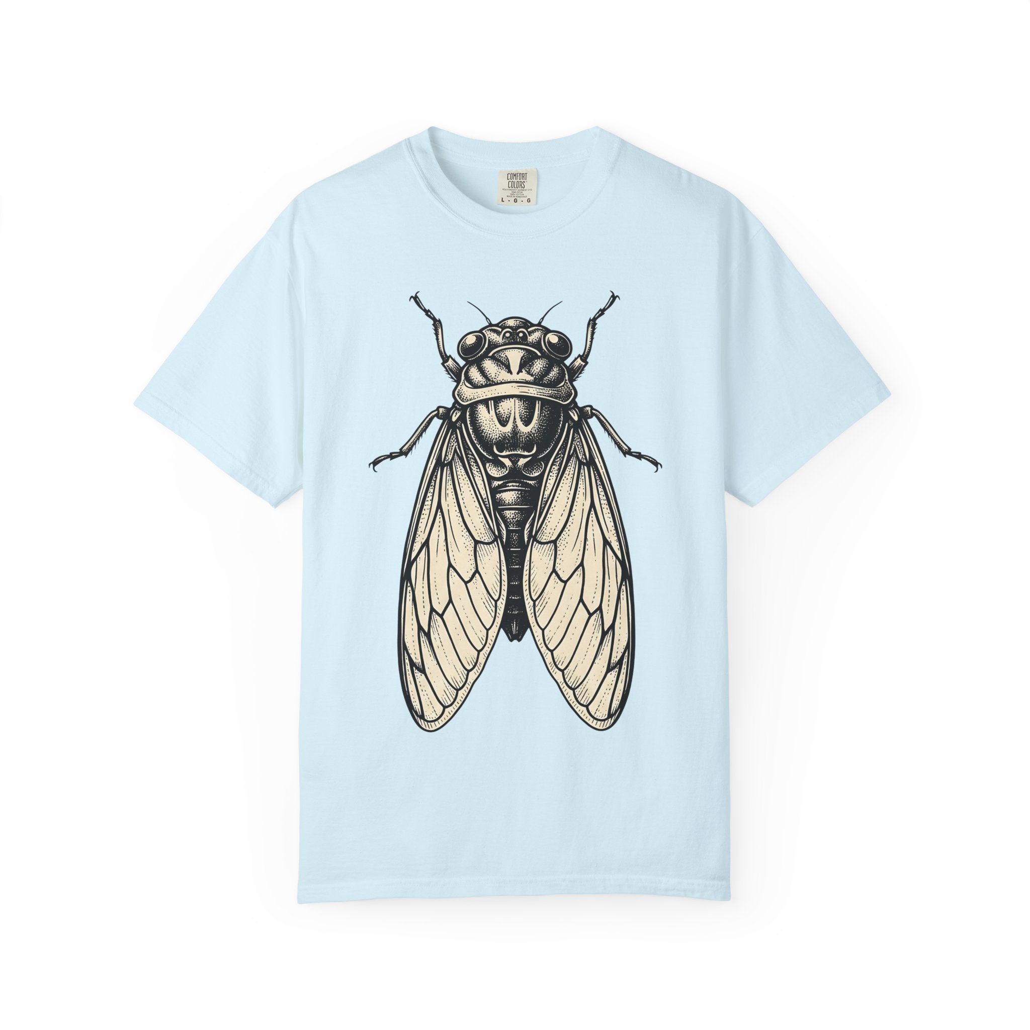 Cicada Insect Shirt Cottagecore Nature Gift Women Vintage Tee Locust T-Shirt Cottagecore Fan Distressed Tshirt Wildlife Graphic Hand Drawn