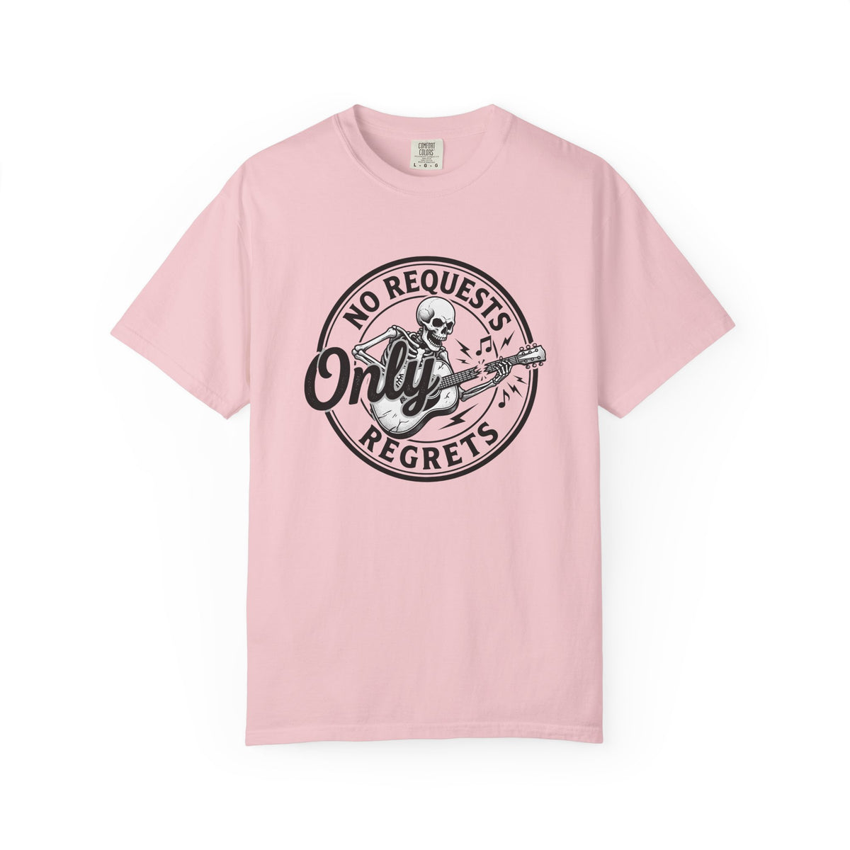 Skeleton Guitar Doodle T-Shirt – Funny Music Lover Halloween, Unisex Graphic Tee