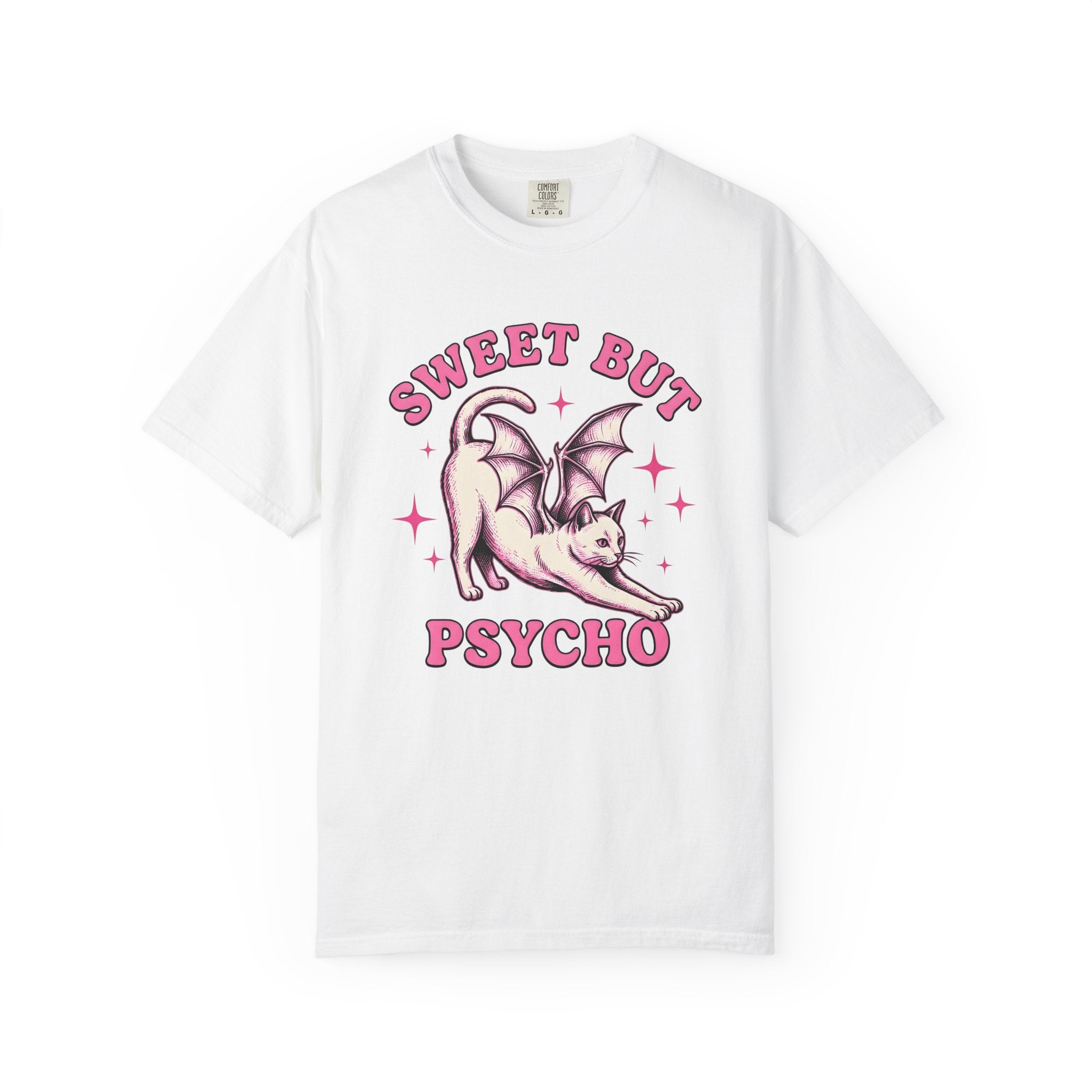Winged Cat Shirt Cat Legend Gift Women Horror Tee Cat T-Shirt Cat Fan Gothic Tshirt Mythical Graphic Classic Shining Stars Tshirt